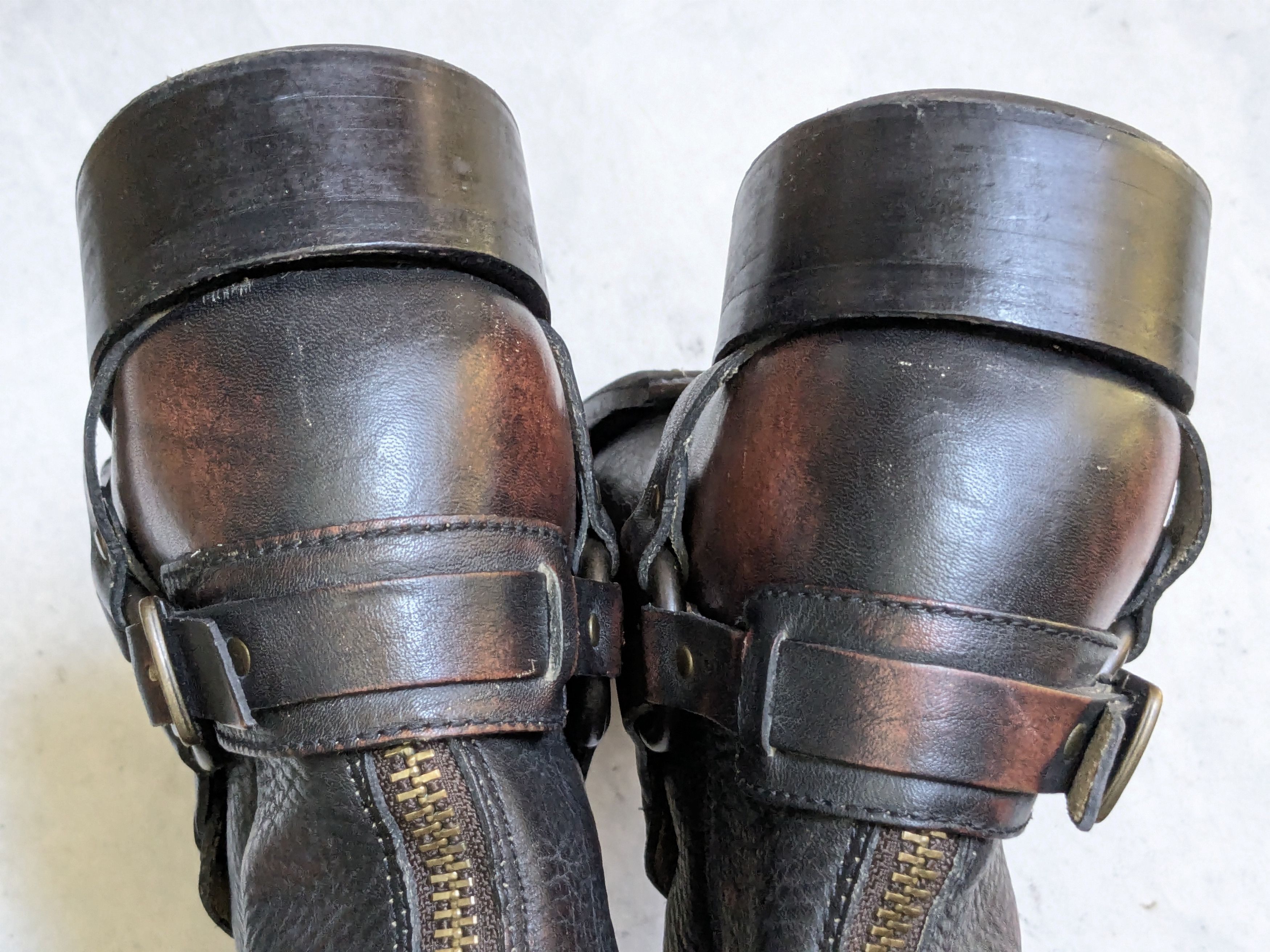 Frye Frye Harness Boots Brown 11 Back Zip Leather Buckle Strap Size US 11 / EU 44 - 17 Thumbnail