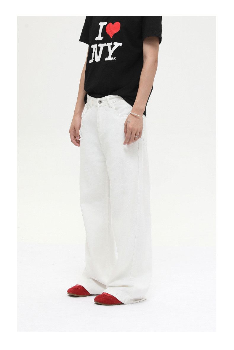 Japanese Brand × Jean Japanese retro distressed loose casual wide-leg jeans Size US 32 / EU 48 - 3 Thumbnail