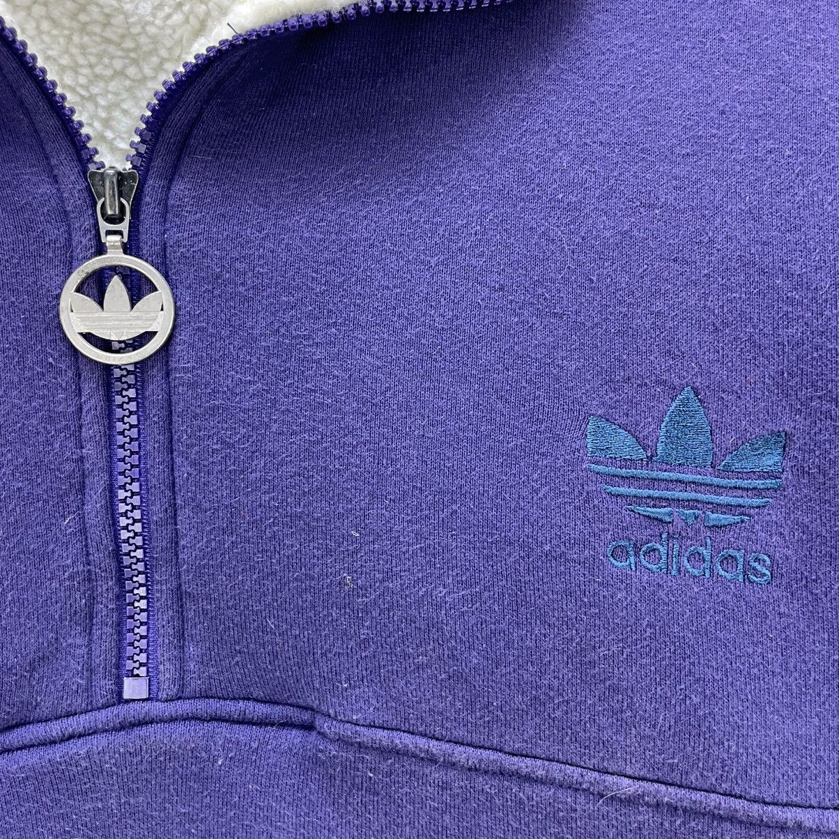 Adidas 💥 vintage 90s Adidas quarter-zip Sherpa Pullover Size US M / EU 48-50 / 2 - 6 Thumbnail