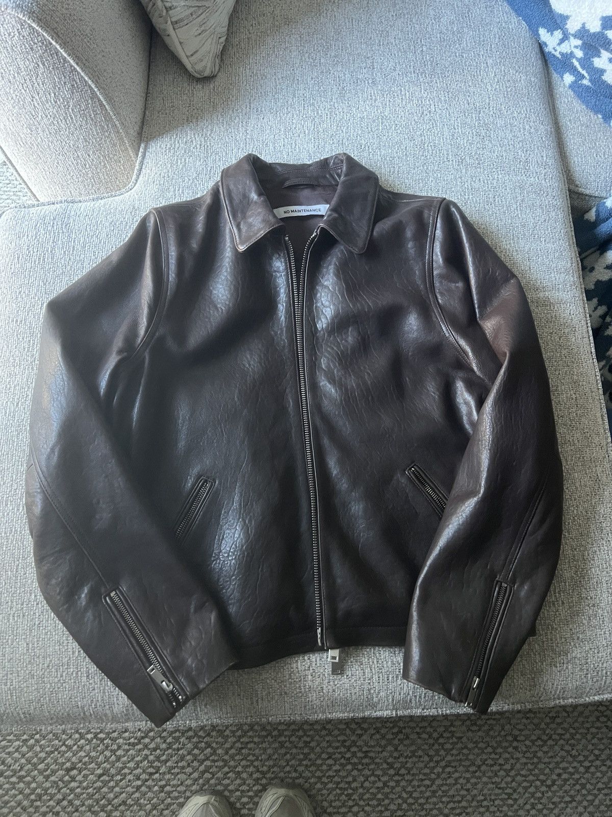ジャケット・アウター NO MAINTENANCE LEATHER MECHANIC JACKET No Maintenance - Black Canvas Mechanic Jacket | NO MAINTENANCE