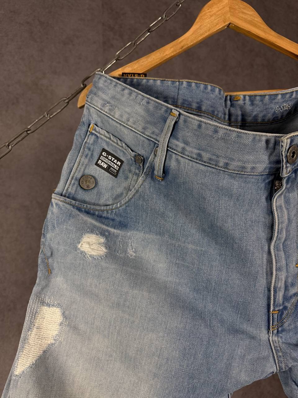 G-Star G Star Raw designer distressed denim jeans Size US 36 / EU 52 - 4 Thumbnail