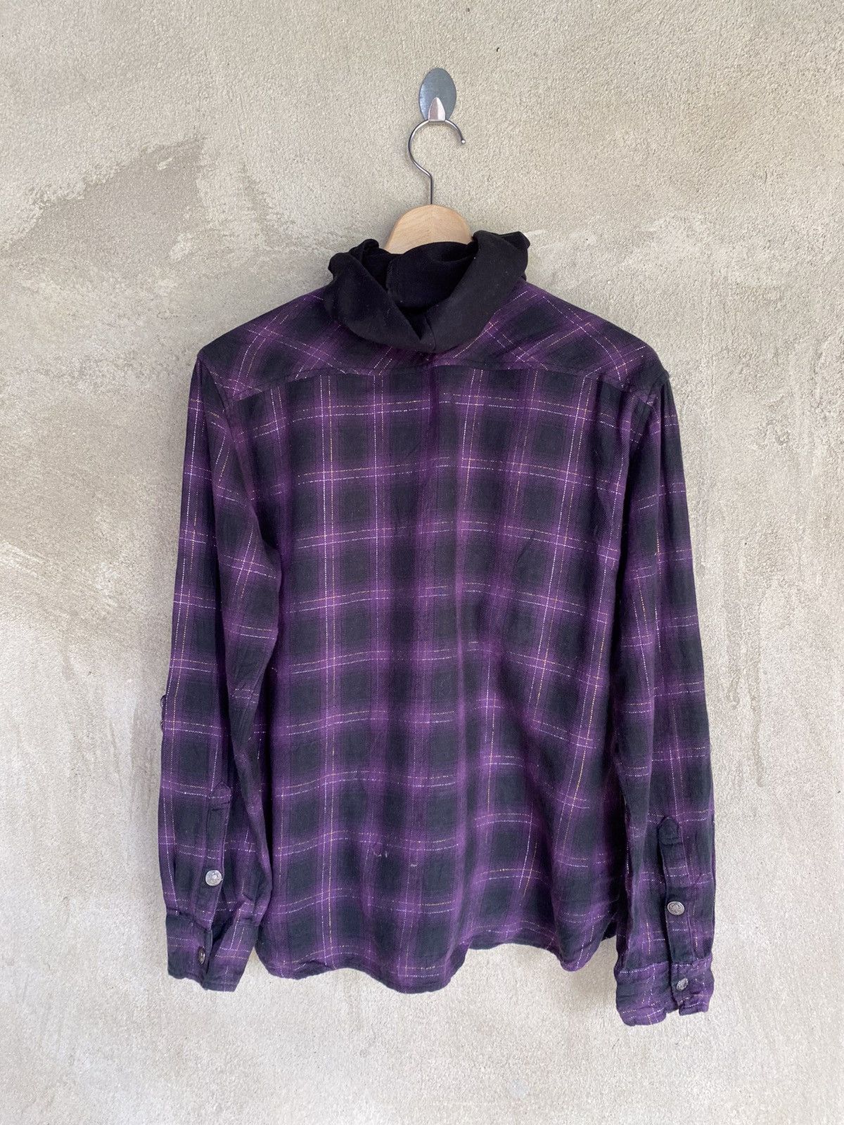 Flannel Japanese Brand Multipocket Shining Hoodie Flannel Shirt Size US S / EU 44-46 / 1 - 8 Thumbnail