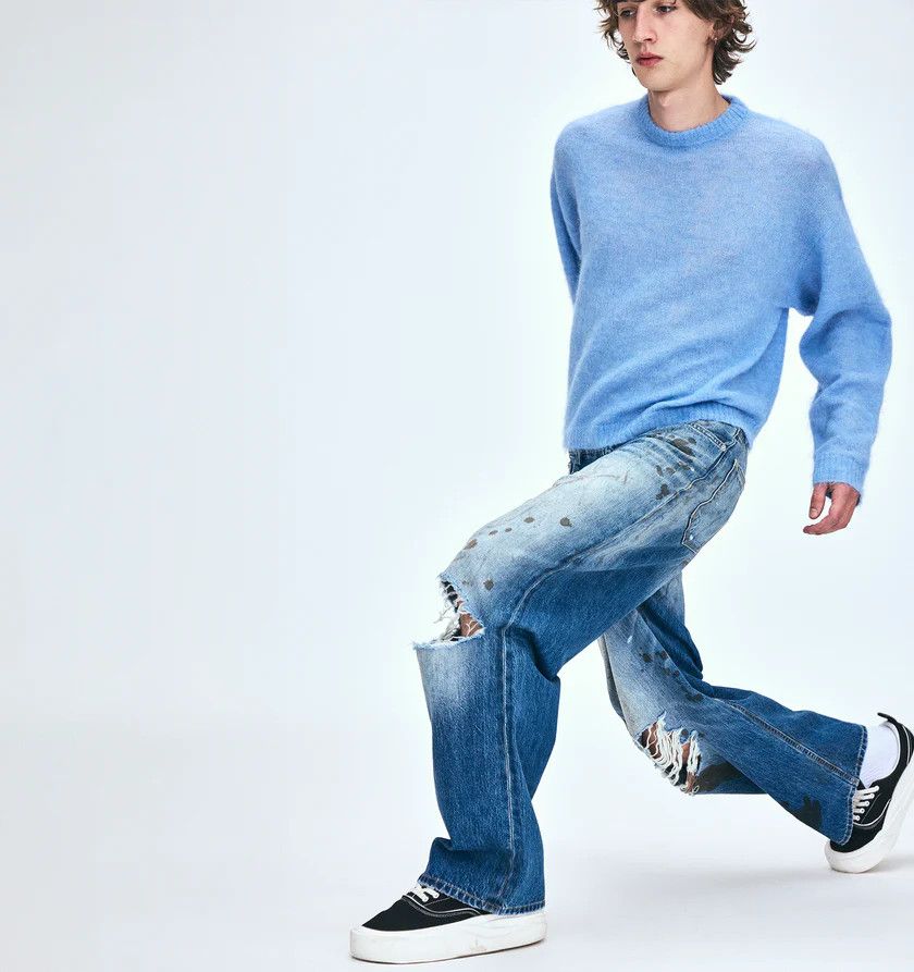 Nahmias o1h1sh11224 Wide Jeans in Light Wash Size US 32 / EU 48 - 3 Thumbnail