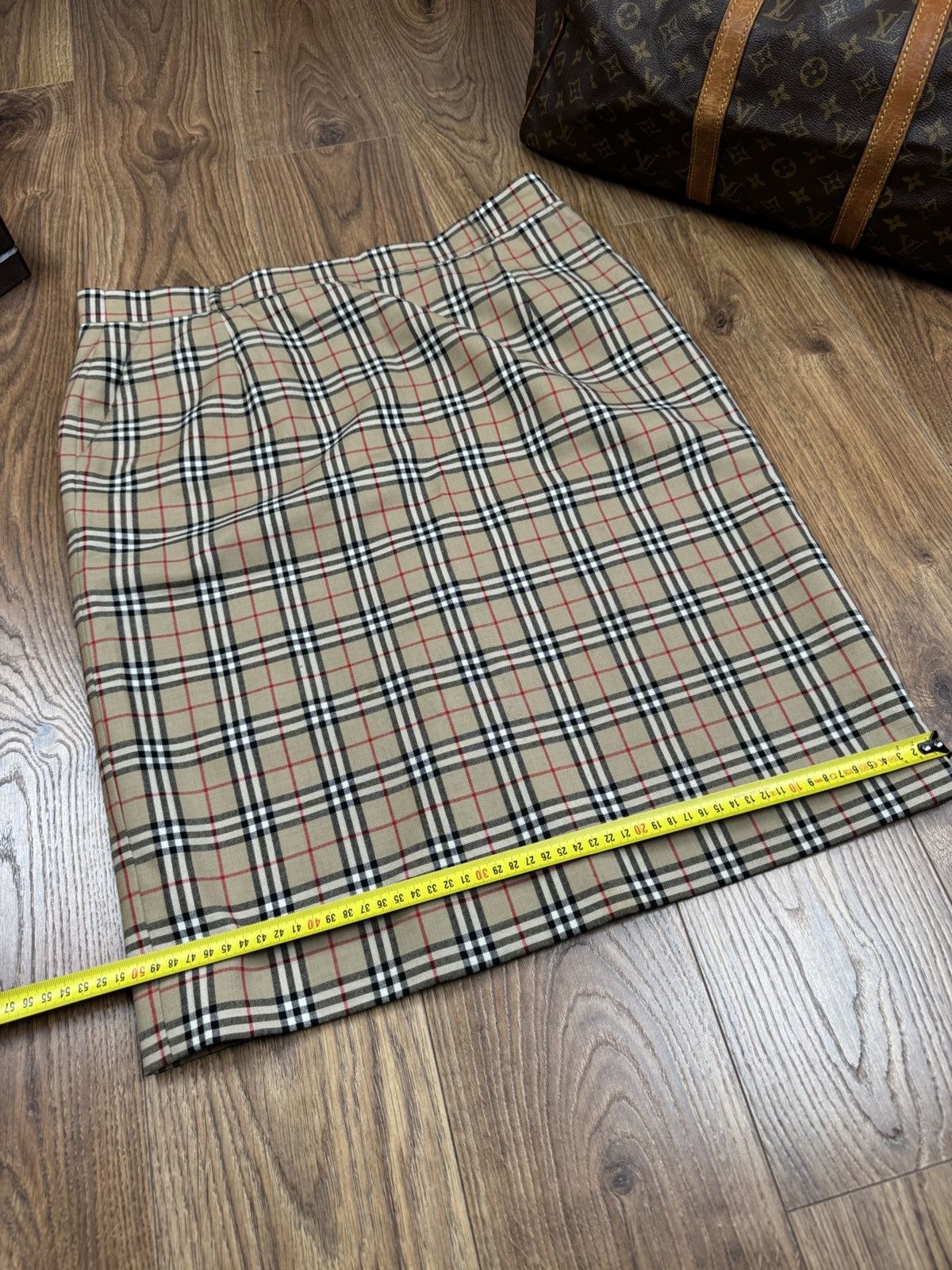 Burberry Vintage wool skirt Burberry Nova Check 90s original Size 32" / US 10 / IT 46 - 6 Thumbnail
