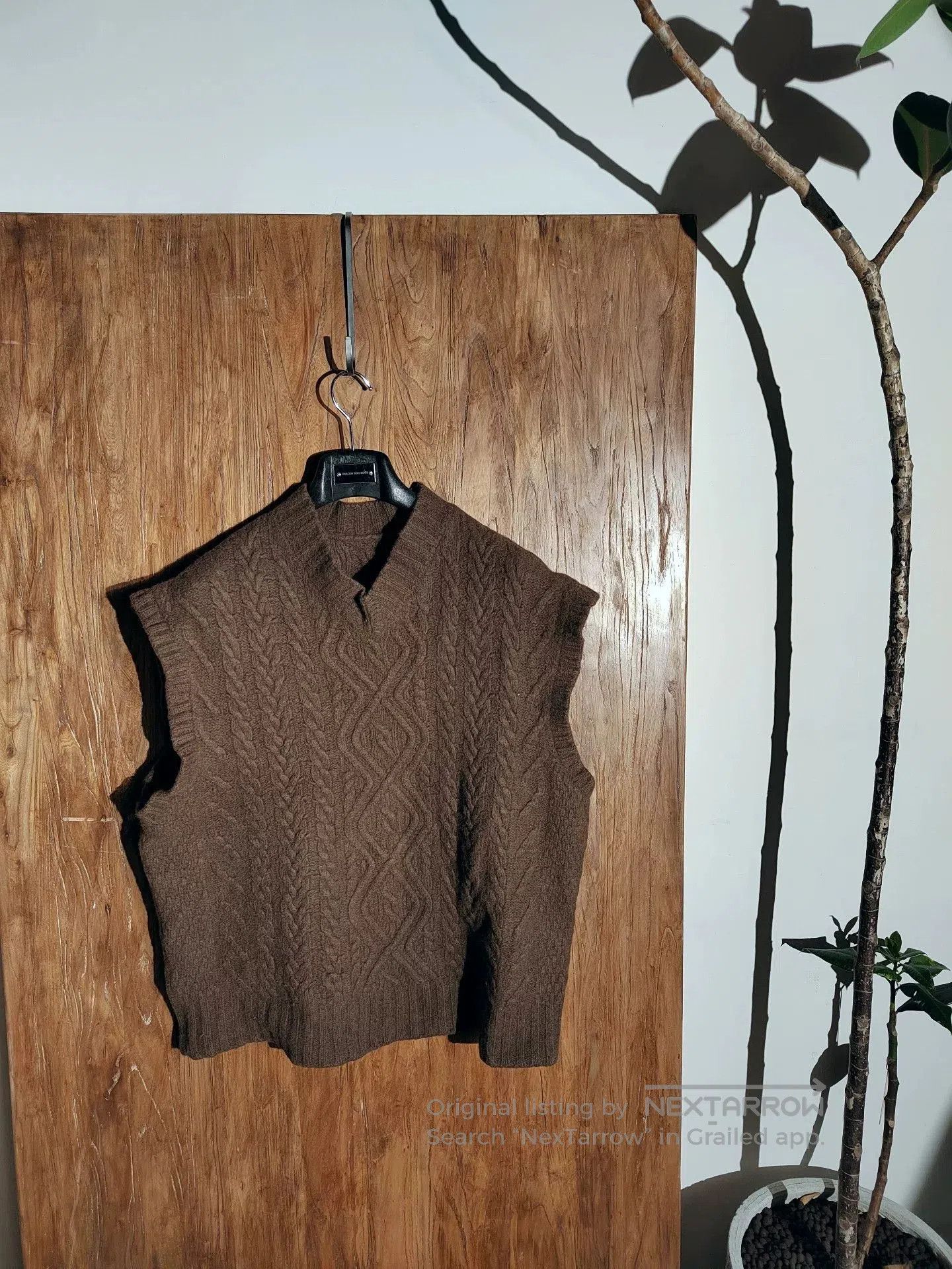 Martine Rose Martine Rose Brown Cable Knit Vest. Size US M / EU 48-50 / 2 - 2 Thumbnail