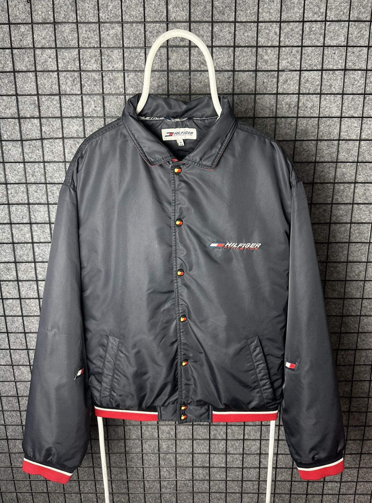Tommy Hilfiger × Tommy Jeans Tommy Hilfiger Athletics Snap Button Nylon Bomber Size M Size US M / EU 48-50 / 2 - 1 Thumbnail