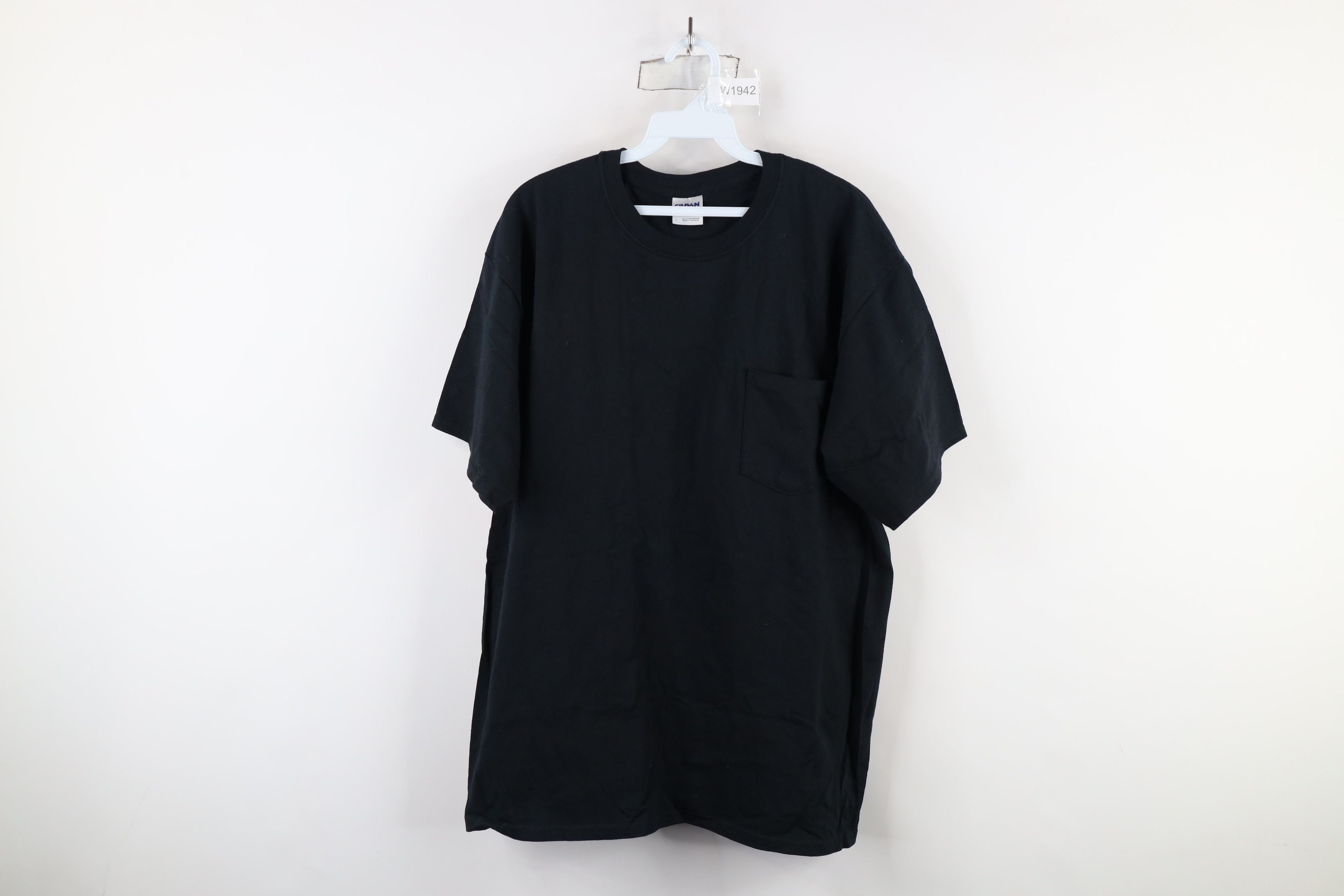 Vintage Vintage 90s Streetwear Heavyweight Cotton T-Shirt Black Size US L / EU 52-54 / 3 - 1 Thumbnail
