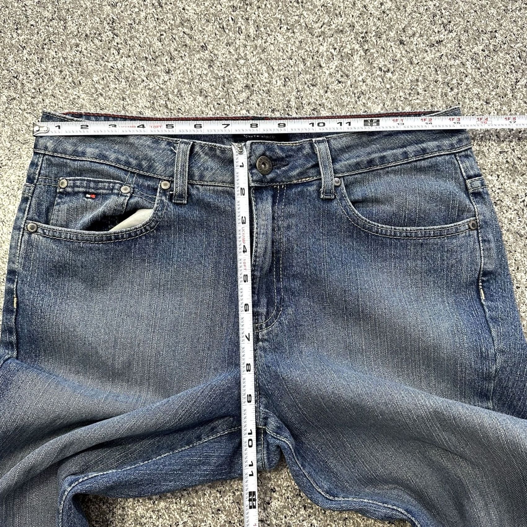 Tommy Hilfiger Tommy Hilfiger Jeans Womens 29 29x31 Medium Wash Denim Straight Rise 5-Pocket Regular Color: Blue Womens Jeans Size 24" / US 00 / IT 34 - 6 Thumbnail