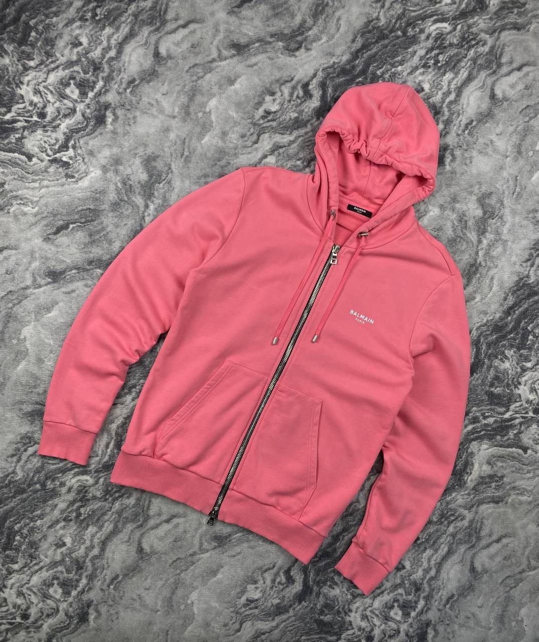 Balmain Balmain Full Zip Hoodie Men Size M Pink Size US M / EU 48-50 / 2 - 1 Thumbnail