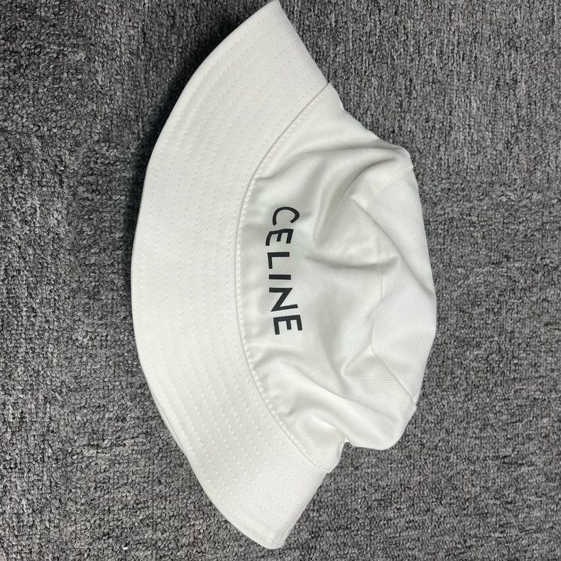 Celine Celine White Casual Logo Bucket Hat Size ONE SIZE - 2 Thumbnail