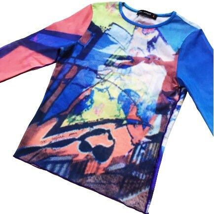 Cop Copine The Cop Copine Mesh Top Graffiti Size ONE SIZE - 2 Thumbnail