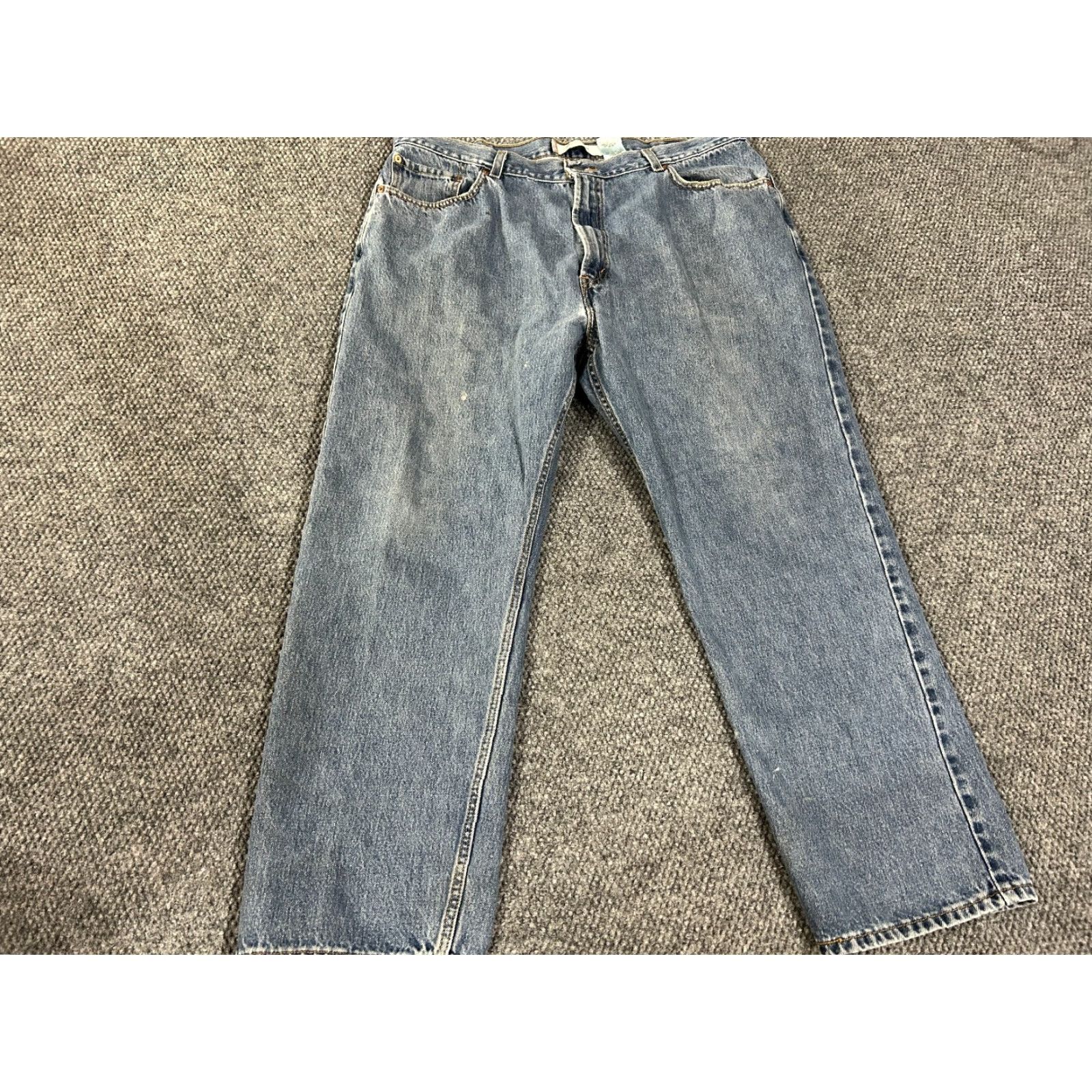 Levi's Levi's 505 Jeans Mens 42x30 Blue Denim Regular Fit Classic Vintage Retro 5-Pocket Zipper Logo Measuring 42 in Waist Inseam 30 in Cotton Denim Size US 42 / EU 58 - 2 Thumbnail