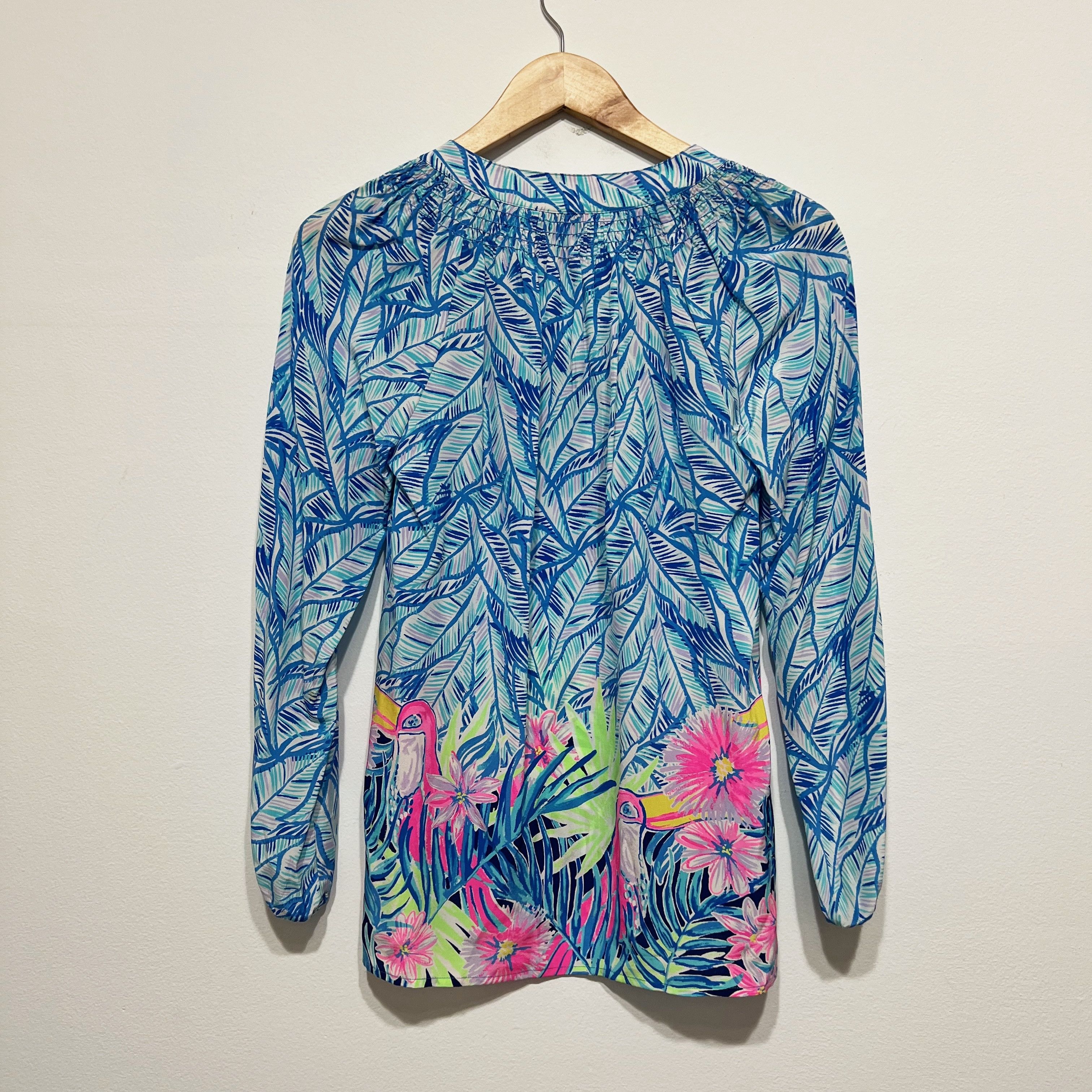Lilly Pulitzer Lilly Pulitzer Women's Elsa Silk Chiffon Size XS / US 0-2 / IT 36-38 - 4 Thumbnail
