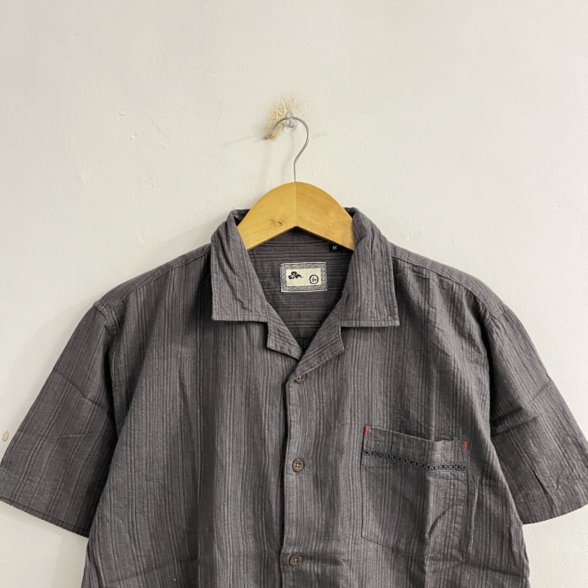 Japanese Brand Japanese Brand Gray Campcollar Shirt Size US M / EU 48-50 / 2 - 2 Thumbnail