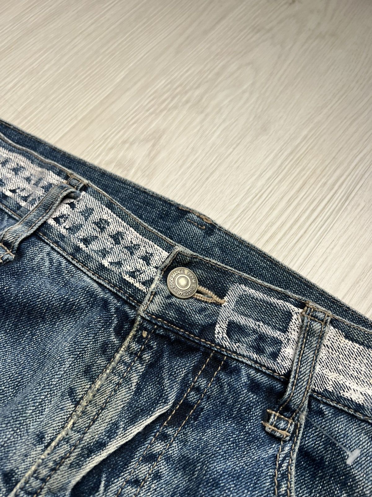 PPFM Spiral Cut PPFM Faded Distressed Jeans Size US 33 - 7 Thumbnail