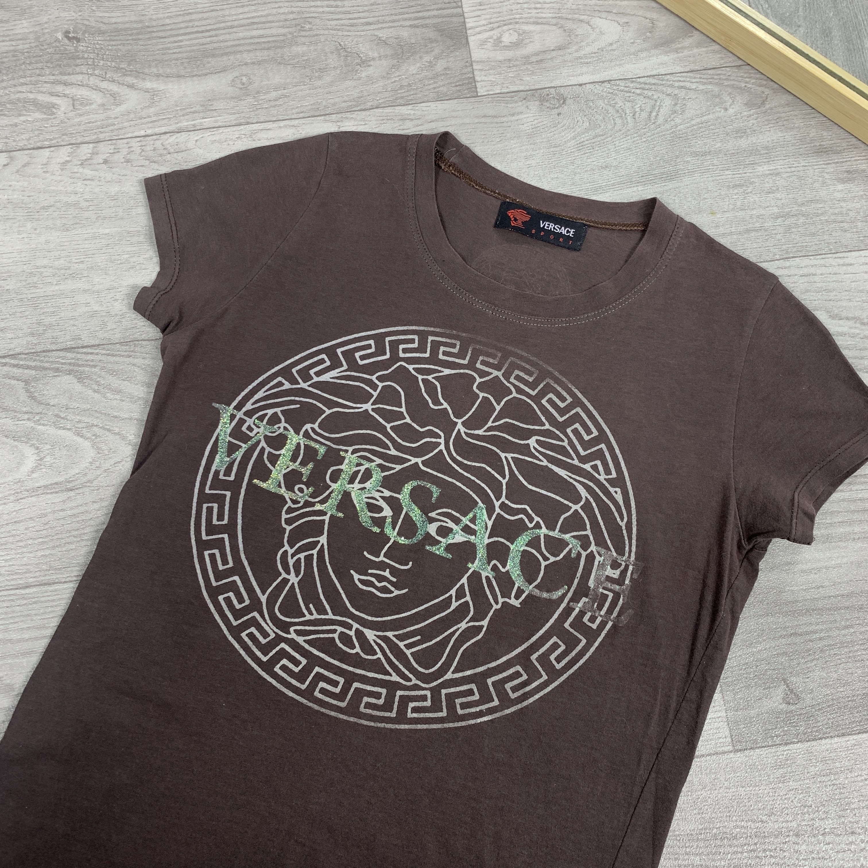 Versace Vintage Versace Y2K Graphic Medusa Brown Women's Tank Top Size S / US 4 / IT 40 - 5 Thumbnail