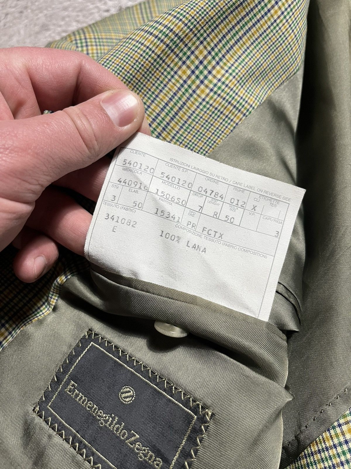 Ermenegildo Zegna × Vintage Vintage Ermenegildo Zegna 100% Wool Plaid Blazer Size 40R - 9 Thumbnail