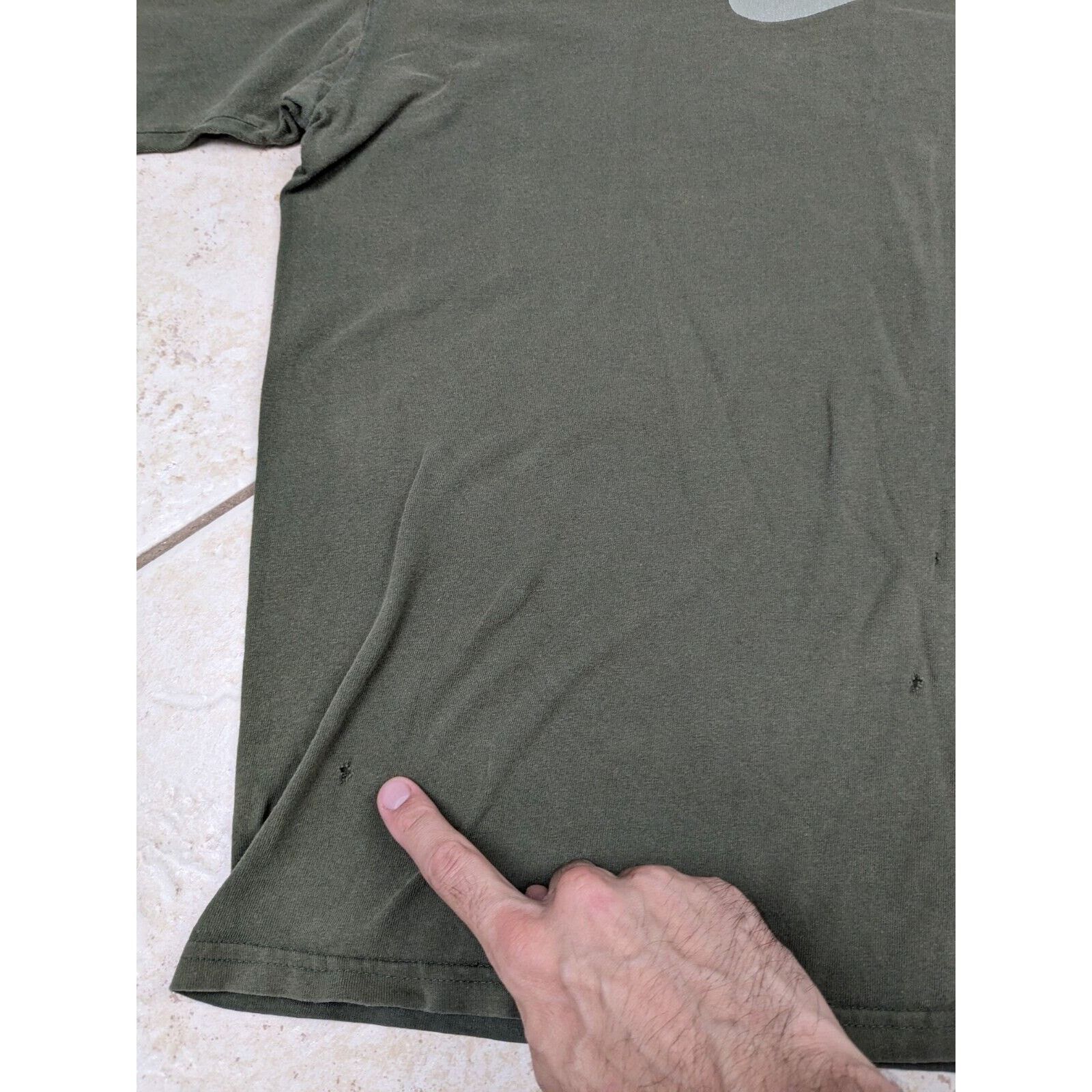 Nike Vtg Nike Shirt XL Olive Green Big Center Swoosh Check USA Size US XL / EU 56 / 4 - 7 Thumbnail