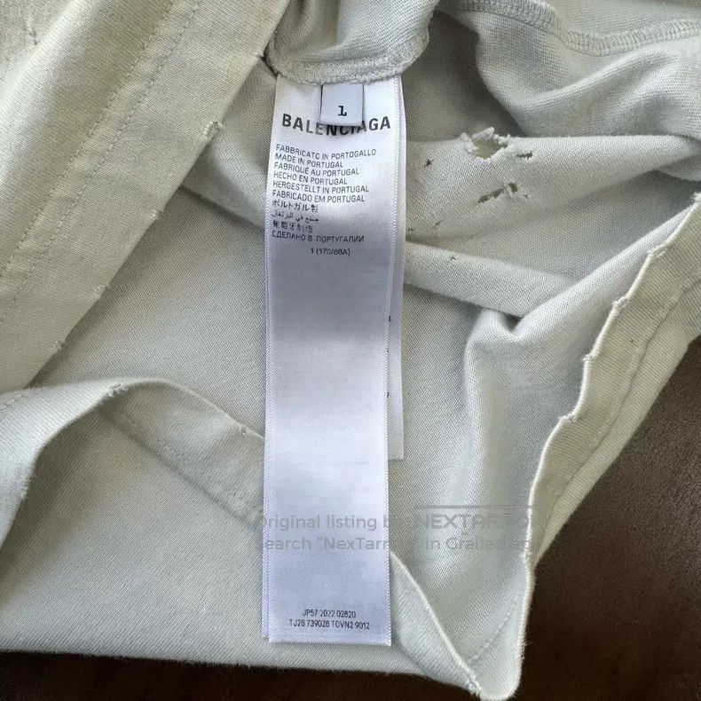 Balenciaga Balenciaga Man Utd Distressed Embroidered Beige Size US S / EU 44-46 / 1 - 6 Thumbnail
