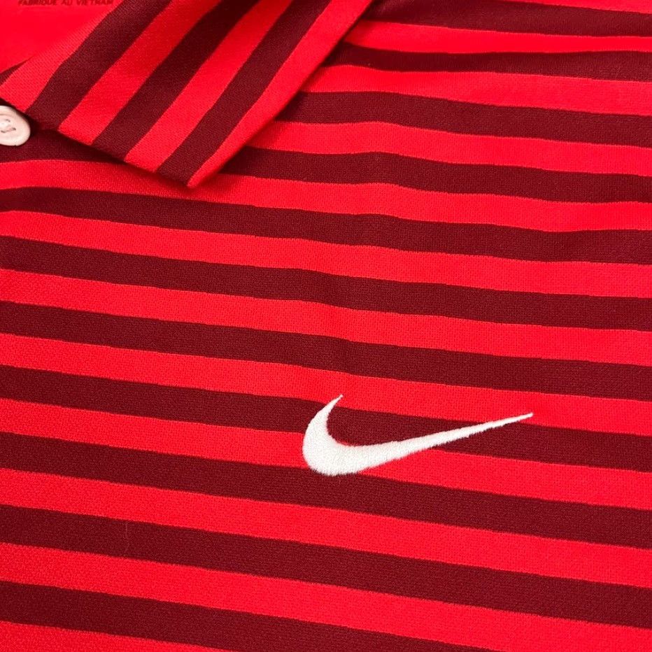 Nike Nike Polo Mens 2XL Red Striped Dri-Fit Stretch Golf Active Shirt Size US XXL / EU 58 / 5 - 2 Thumbnail