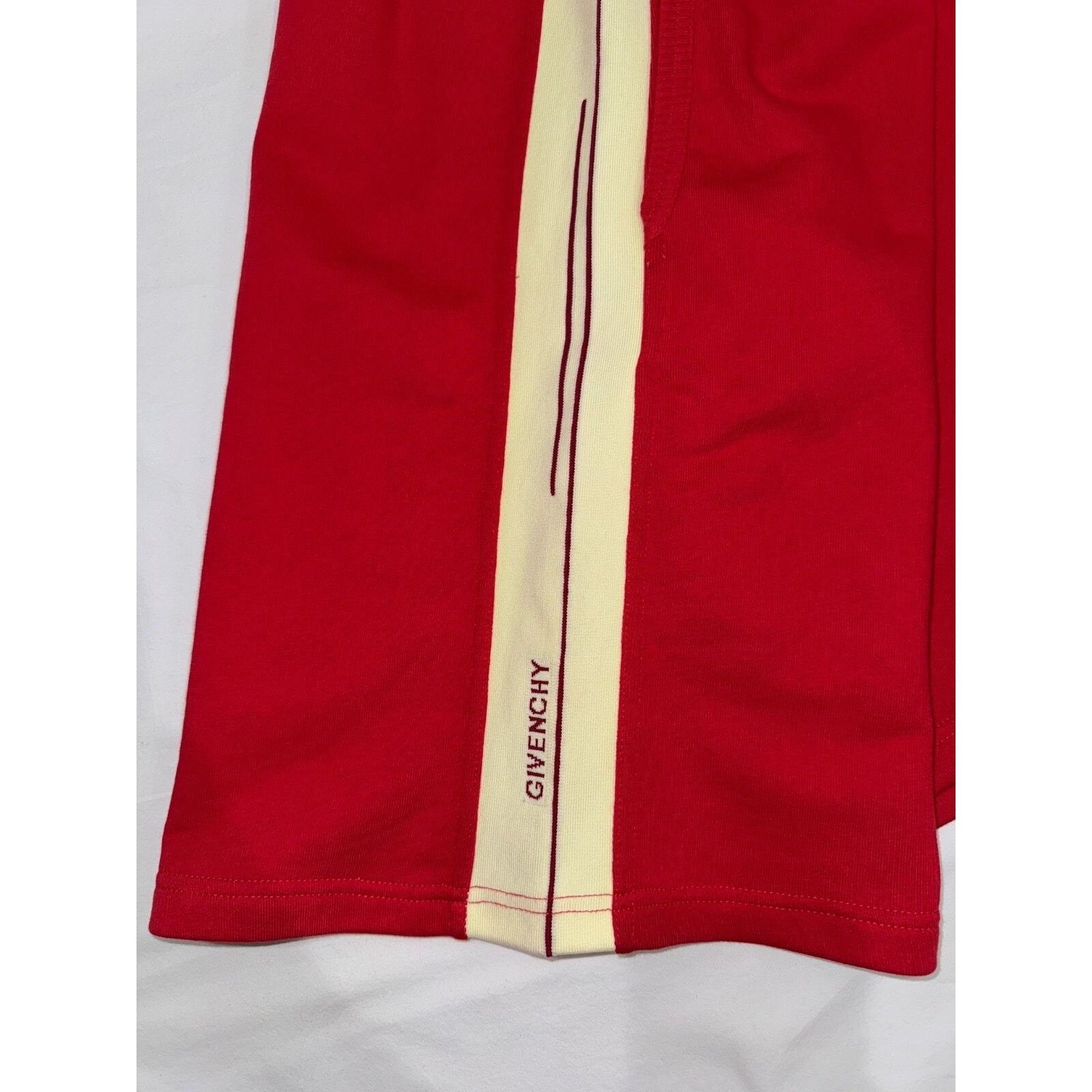 Givenchy Givenchy Paris Red Cream Off White Stripe Side Logo Cotton Size US 32 / EU 48 - 3 Thumbnail