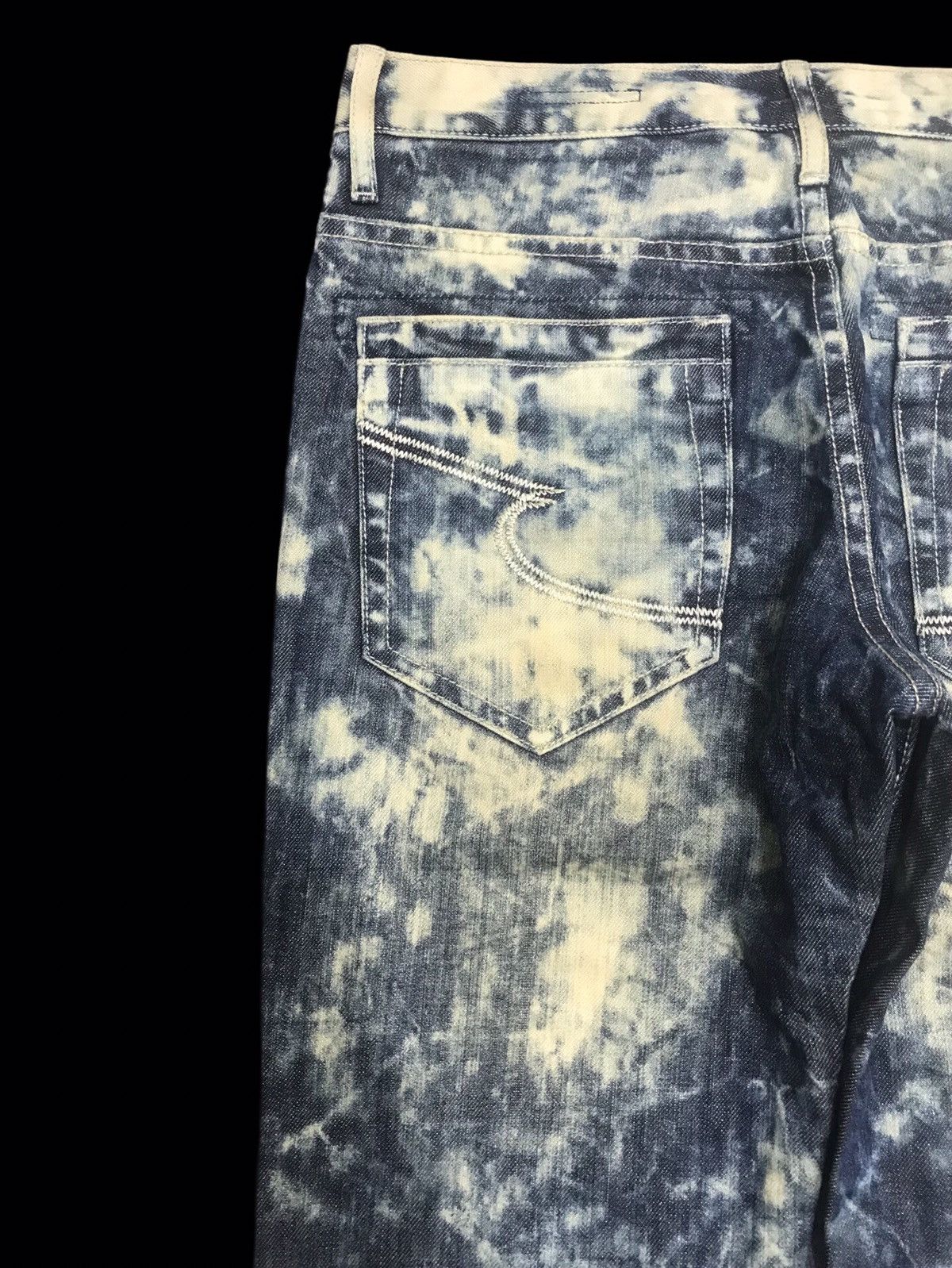 semanticdesign 💥90s Style💥semantic design Acid Wash Bleached Denim F298 Size US 31 - 12 Thumbnail