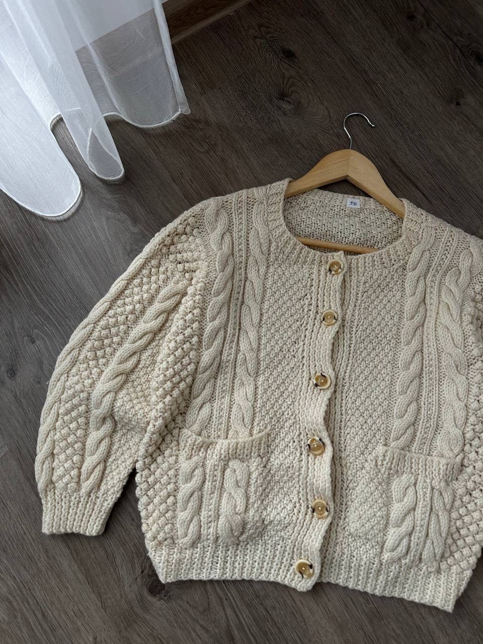 Vintage Vintage Cardigan Wool Beige Scotland Pocket Sweater Size M / US 6-8 / IT 42-44 - 13 Thumbnail