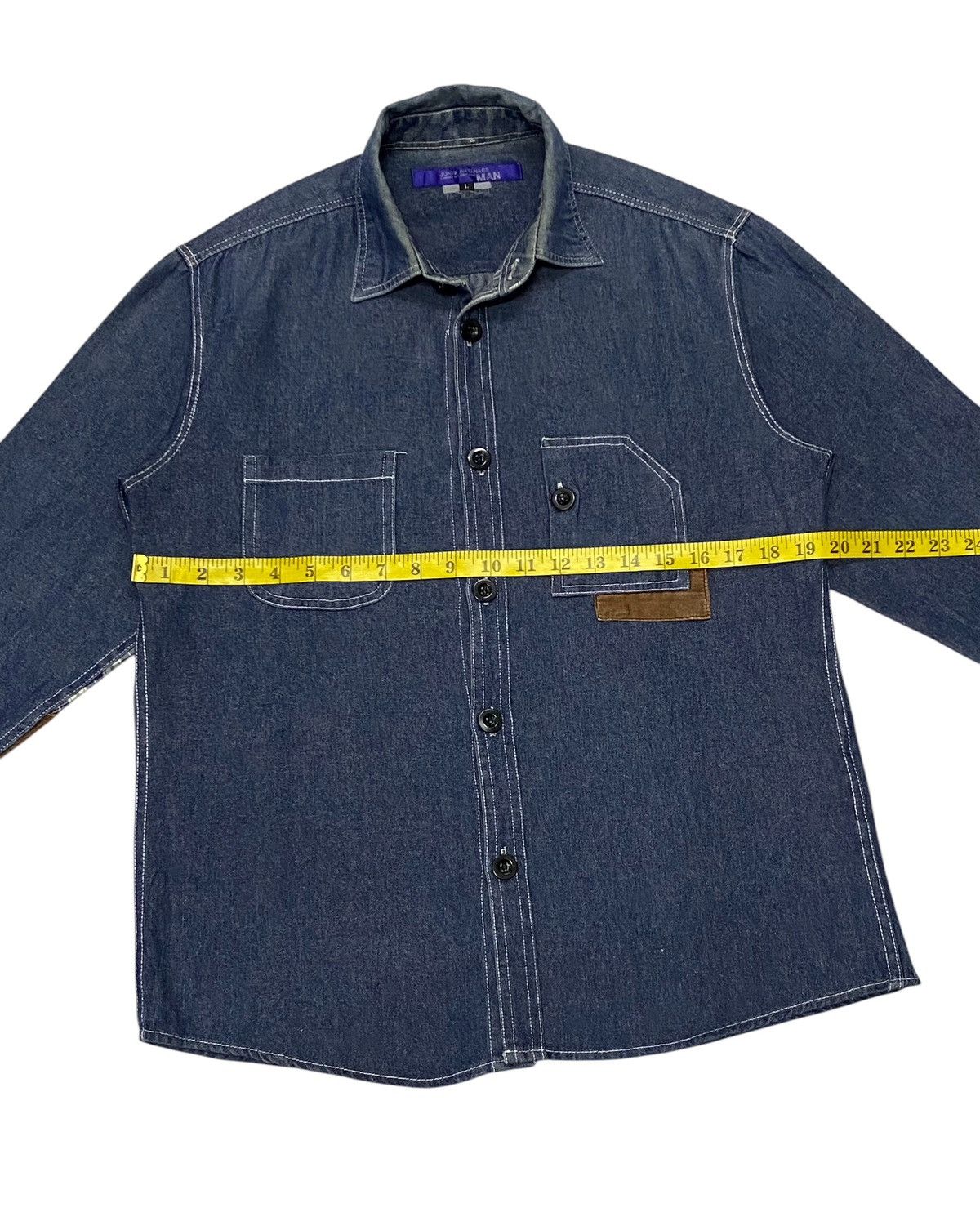 Junya Watanabe Junya Watanabe Man AD2009 Denim Shirt Button Ups Size US L / EU 52-54 / 3 - 15 Thumbnail