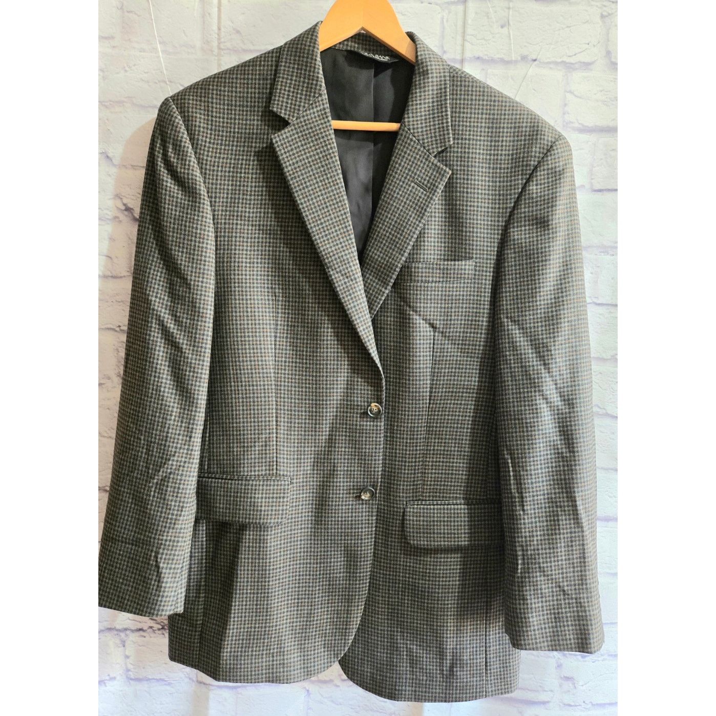 Jos. A. Bank Jos A, Bank Green Plaid Traveler's Collection Mens Blazer 46 Size US XL / EU 56 / 4 - 1 Thumbnail