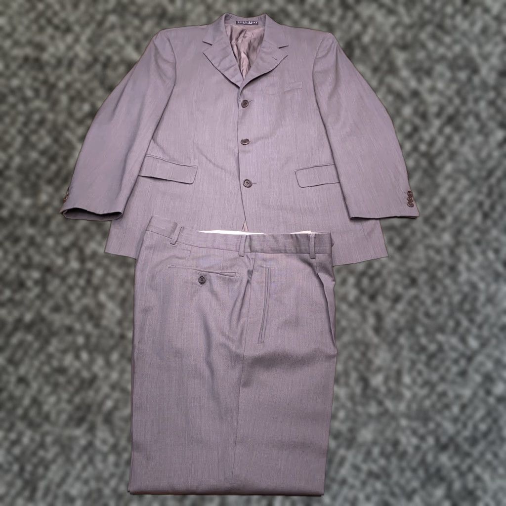 Hugo Boss VINTAGE Hugo Boss 2 Piece Suit Gray (42R) Men Regular Size 42R - 1 Thumbnail