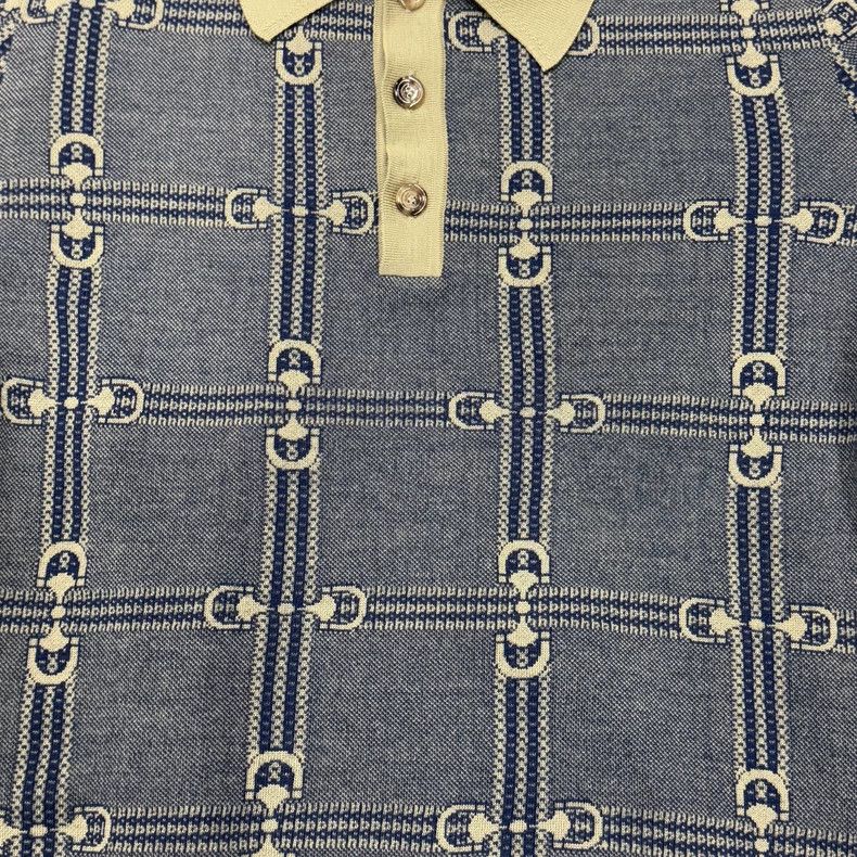 Gucci GucciGeometric pattern printed wool short-sleeved Polo shir Size US M / EU 48-50 / 2 - 5 Thumbnail