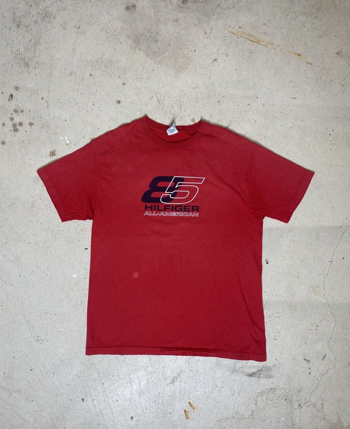 Tommy Hilfiger × Vintage Vintage 90s Tommy Hilfiger 85 distressed tshirt Size US L / EU 52-54 / 3 - 1 Thumbnail
