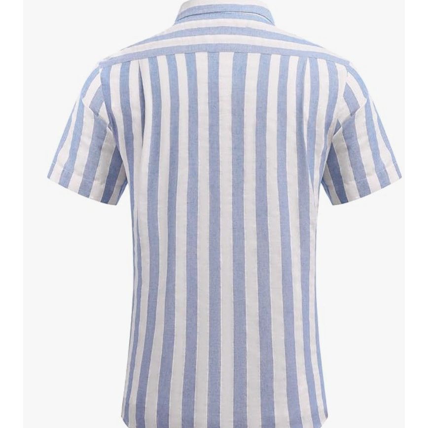 The Unbranded Brand Men's Casual Button Down Shirt Short Sleeve LinenMEDIUM Size US M / EU 48-50 / 2 - 4 Thumbnail