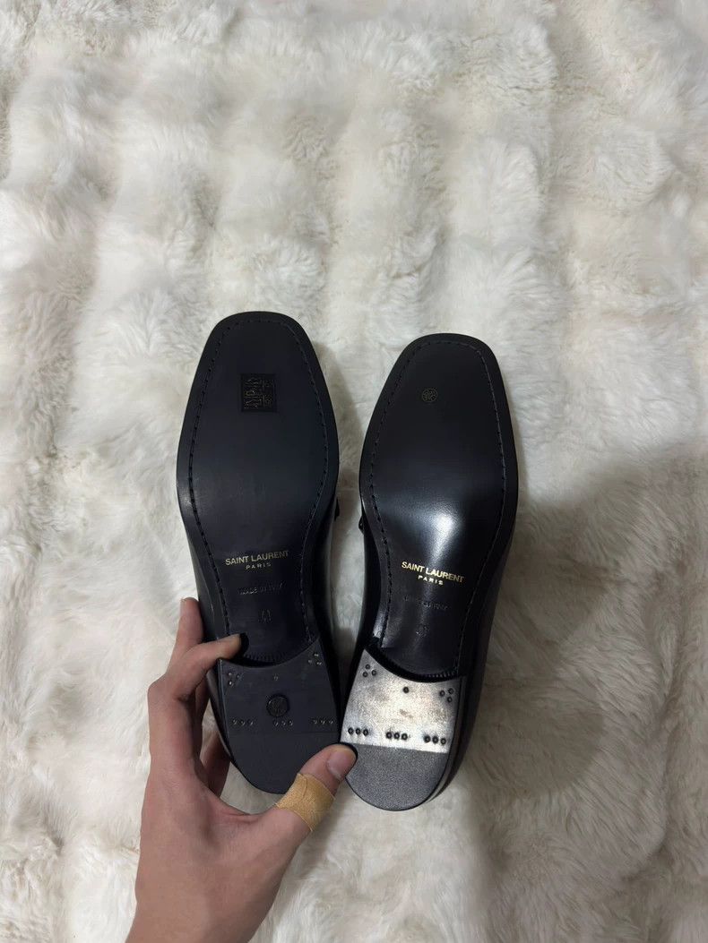 Saint Laurent Paris Saint Laurent Paris Black Gold Loafers shoes Size US 8 / EU 41 - 5 Thumbnail