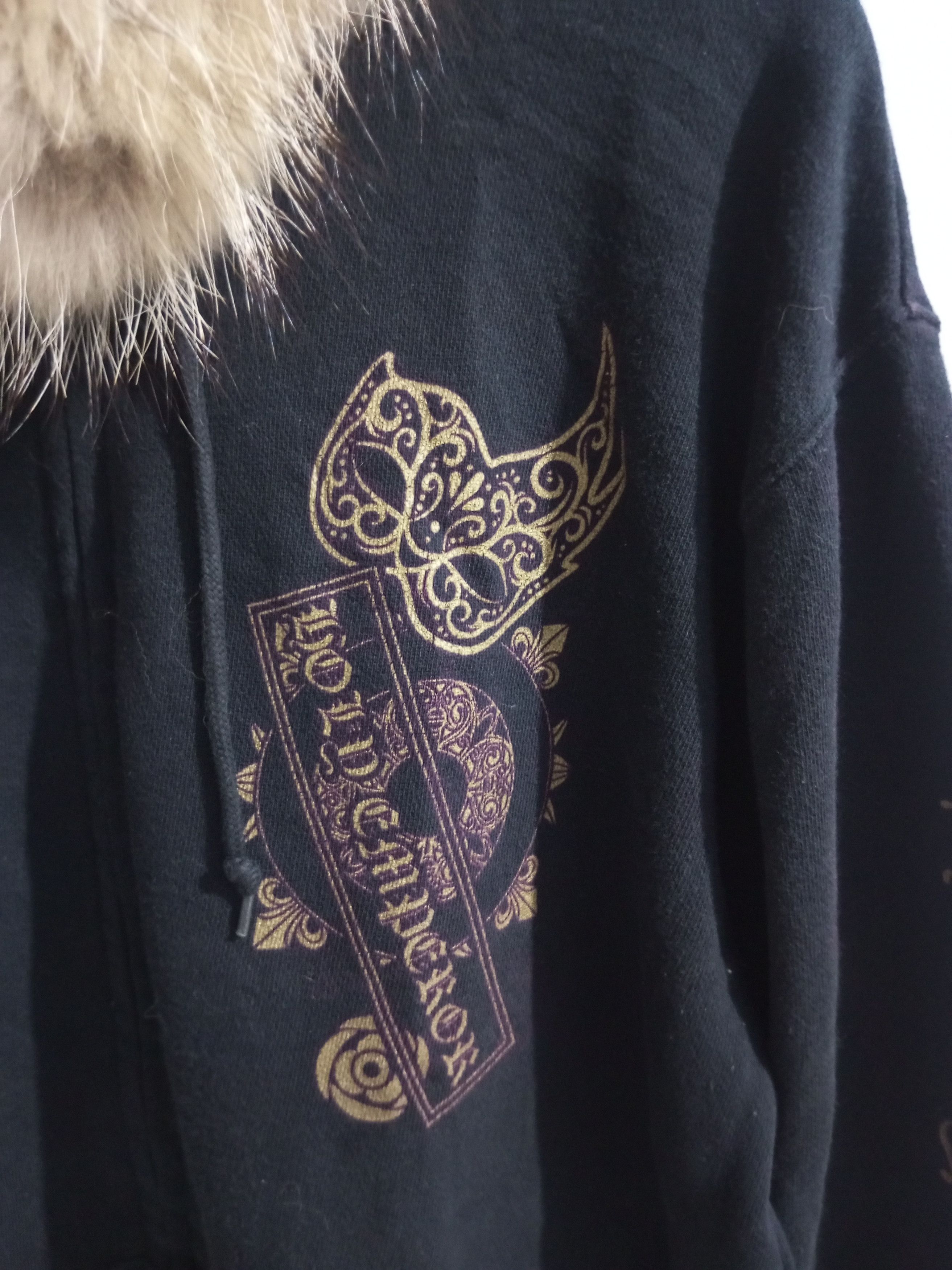 If Six Was Nine × Japanese Brand × Le Grande Bleu (L.G.B.) Vintage "bold emperor" Spellout fur hoodie Size US XL / EU 56 / 4 - 9 Thumbnail