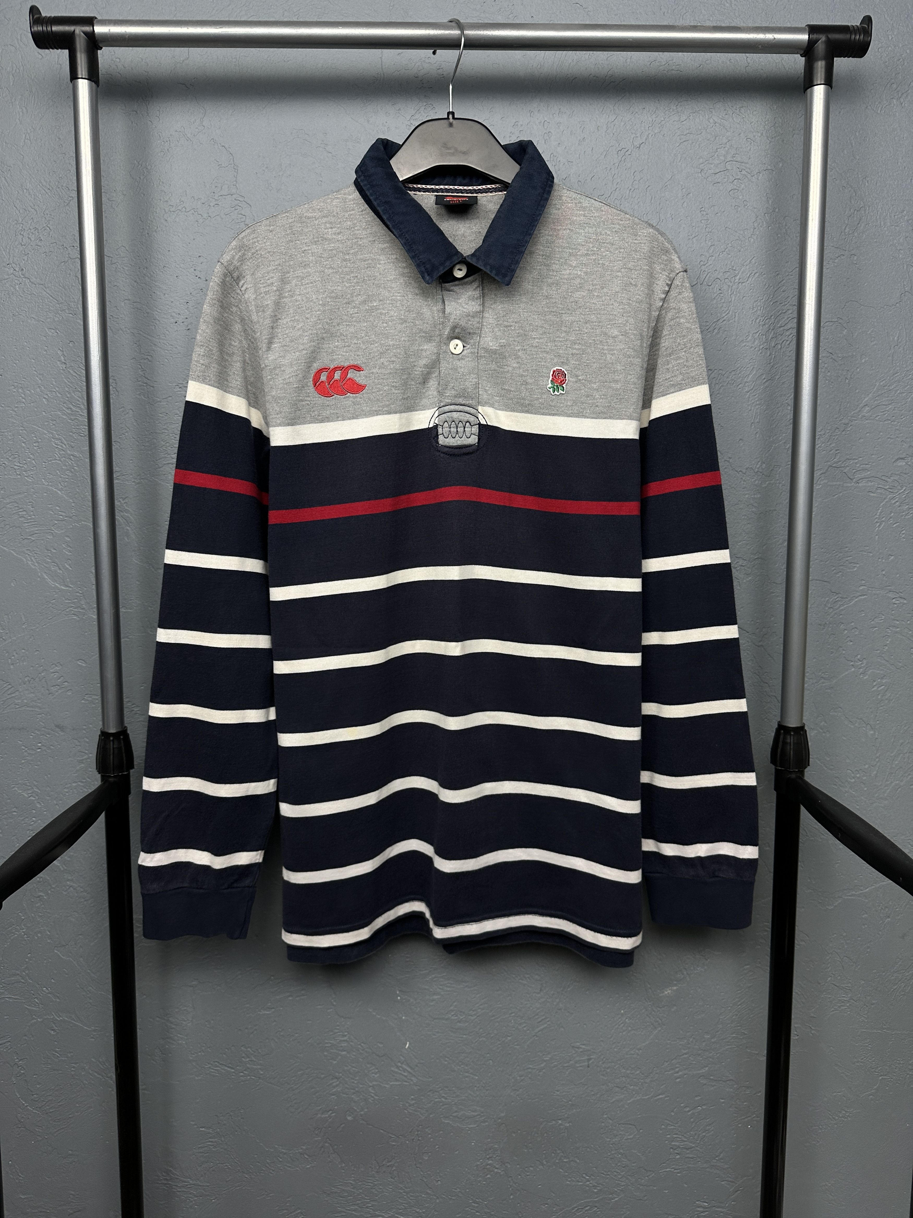 Canterbury of New Zealand Canterbury Mens England Rugby Long Sleeve Polo Shirt Size US L / EU 52-54 / 3 - 1 Thumbnail
