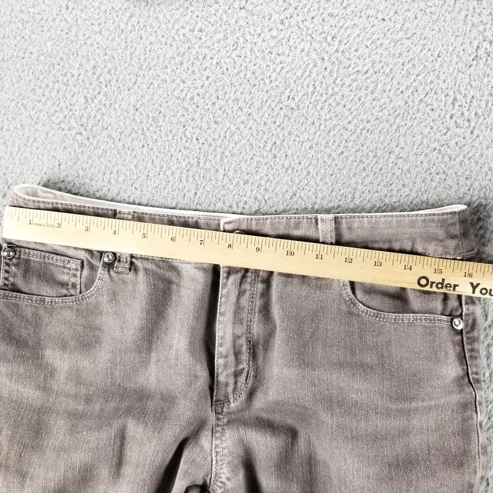 Vintage Chico's Platinum Denim Ultimate Fit Slim Leg Tan Jeans Womens Size 1 32x29 5-Pocket Embroidered Medium Wash Denim Casual Pants Size 25" / US 0 / IT 36 - 4 Thumbnail