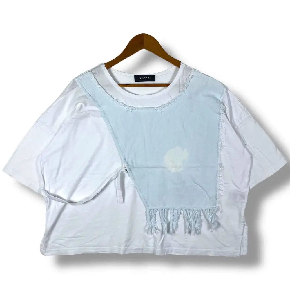 Zucca ZUCCA Women Baggy Cropped Tops Design Tee Medium Size Size M / US 6-8 / IT 42-44 - 1 Thumbnail