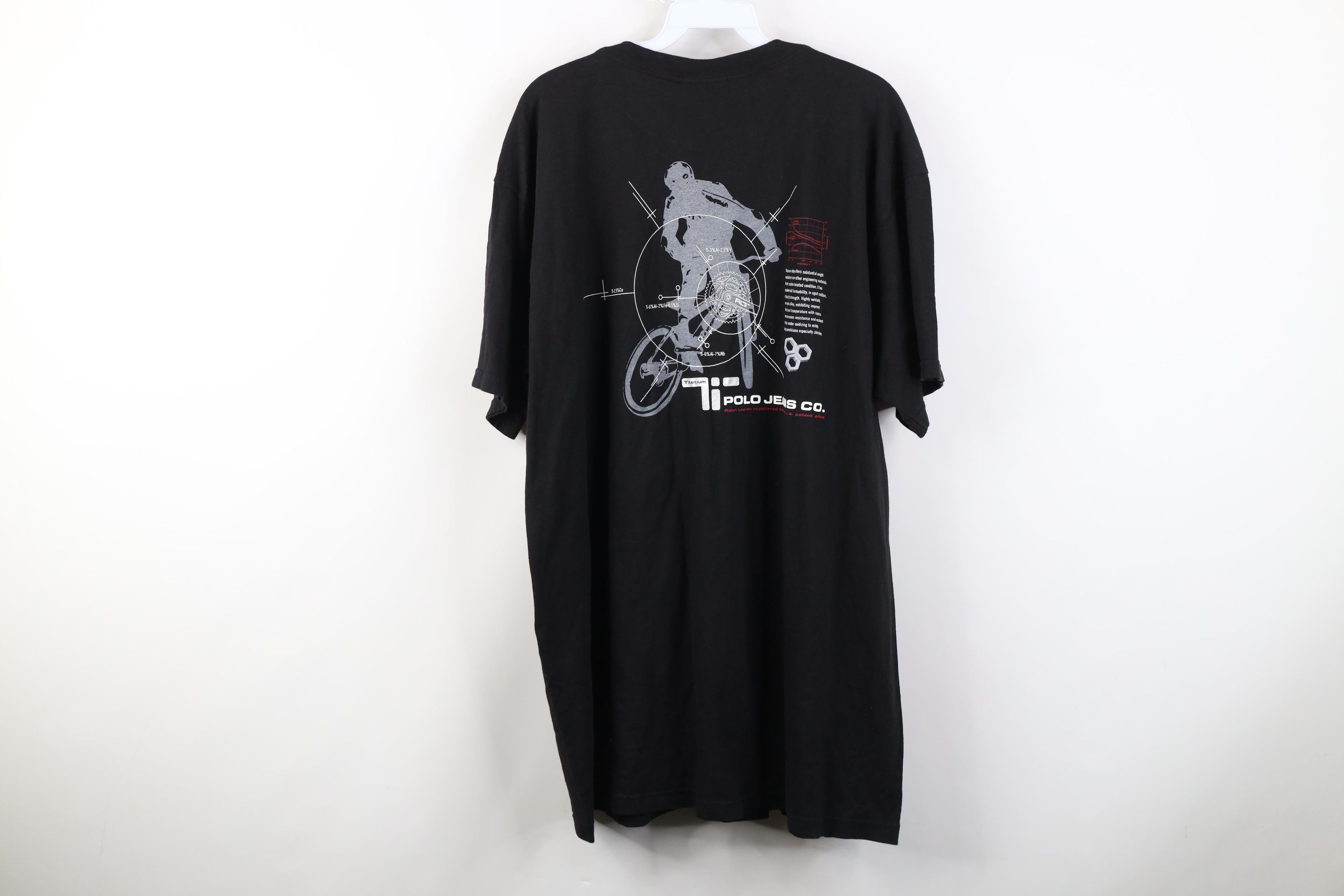 Polo Ralph Lauren Deadstock Vintage 90s Ralph Lauren Bicycle Titanium T-Shirt Size US XL / EU 56 / 4 - 10 Thumbnail