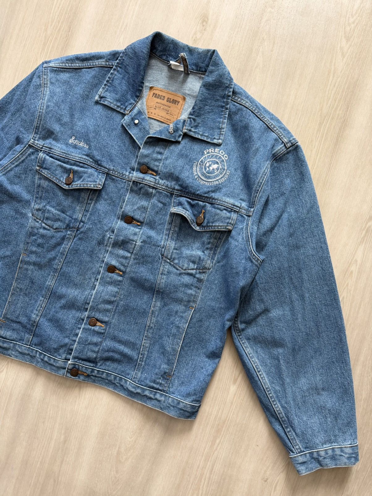 Faded Glory Vintage Faded Glory Jacket Blue Denim Trucker Y2K Sz XL Size US XL / EU 56 / 4 - 3 Thumbnail