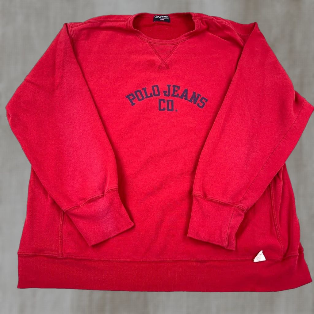 Polo Ralph Lauren VINTAGE Polo Ralph Lauren Sweatshirt Crewneck Men XL Red 80s 90s Classic Logo Embroidered Pullover Sweatshirt Mens XL Red Polo Ralph Lauren Size US XL / EU 56 / 4 - 1 Thumbnail