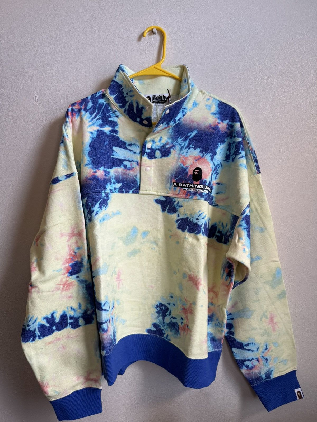 Bape A Bathing Ape Tie Dye Stand Collar Loose Fit Crew Sweatshirt Size US M / EU 48-50 / 2 - 1 Thumbnail