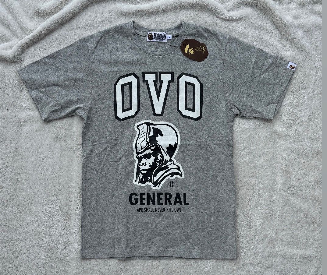 Bape Bape x OVO Grey Tee Size US L / EU 52-54 / 3 - 1 Preview
