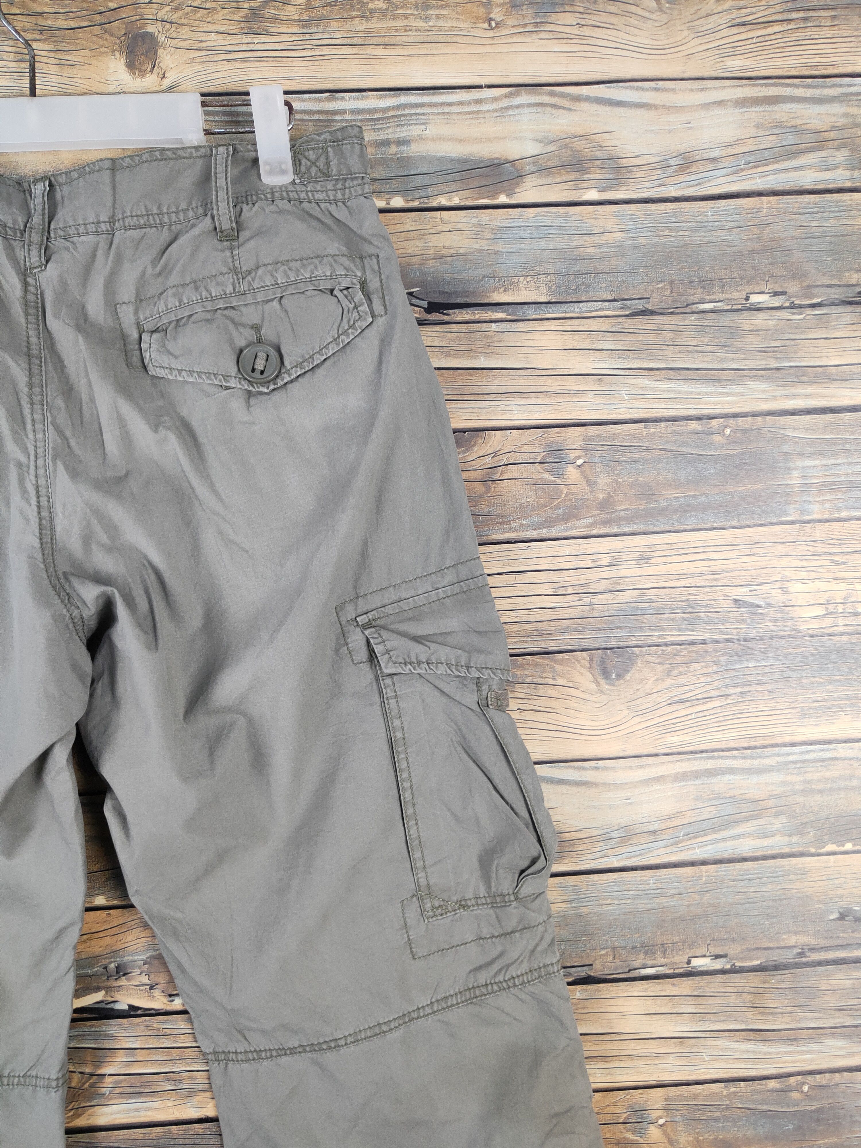 Japanese Brand Memory Special Olive Multipocket Tactical Cargo Pants #W2093 Size US 31 - 10 Thumbnail