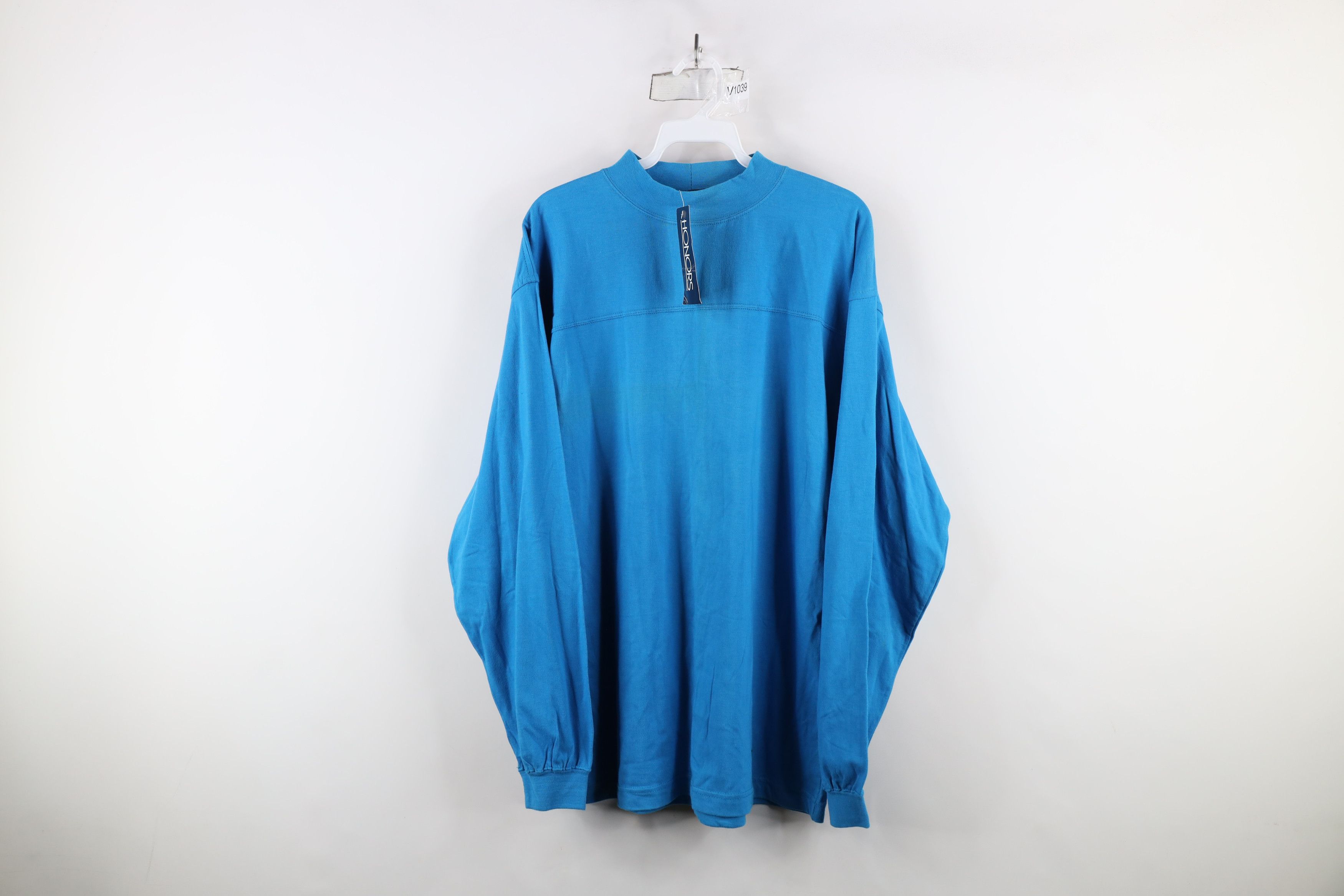 Vintage Deadstock Vintage 90s Streetwear Mock Long Sleeve T-Shirt Size US M / EU 48-50 / 2 - 1 Thumbnail