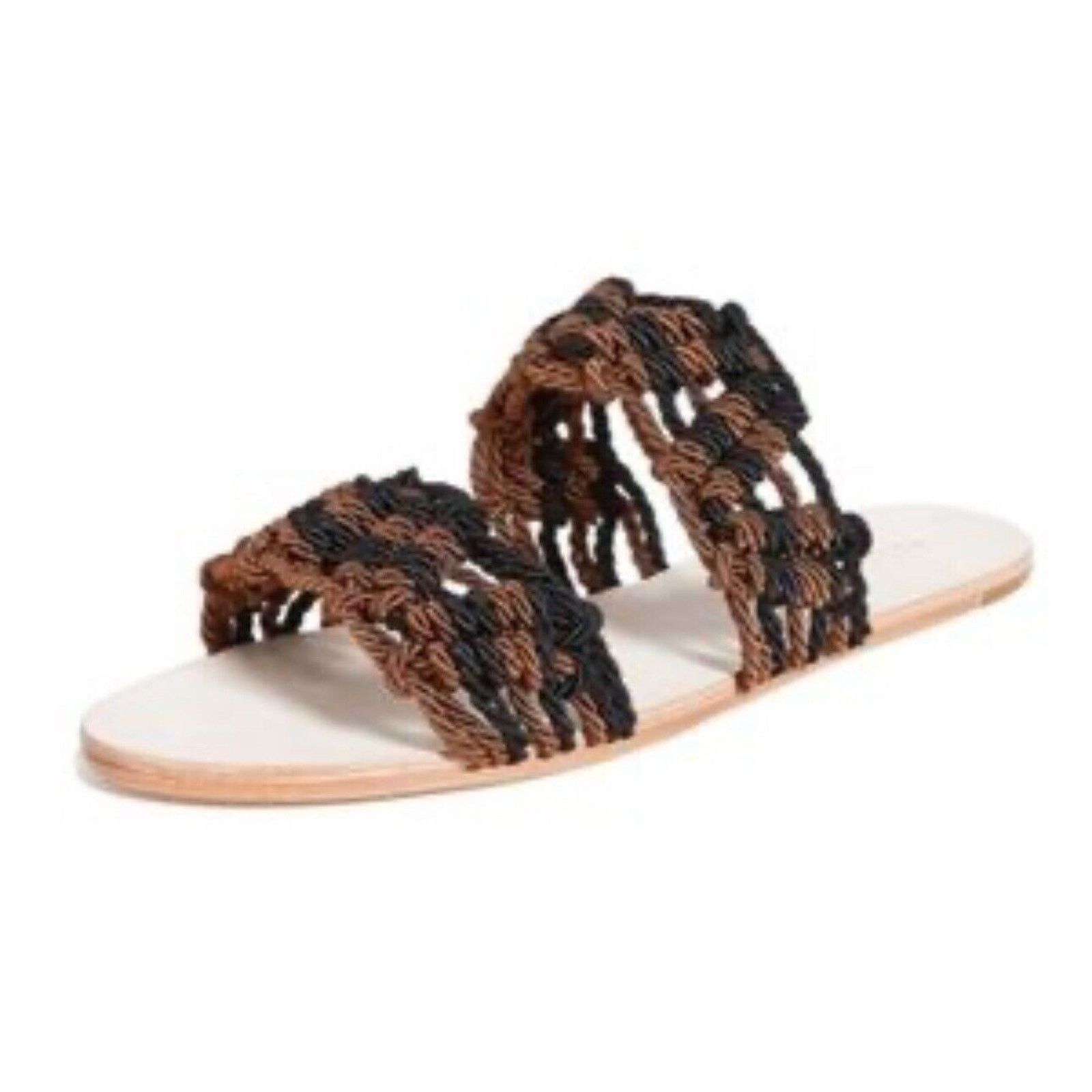 Ulla Johnson Ulla Johnson Cosa Flat Woven Slide Sandal Noir Size 6 EUC Size US 6 / IT 36 - 1 Thumbnail