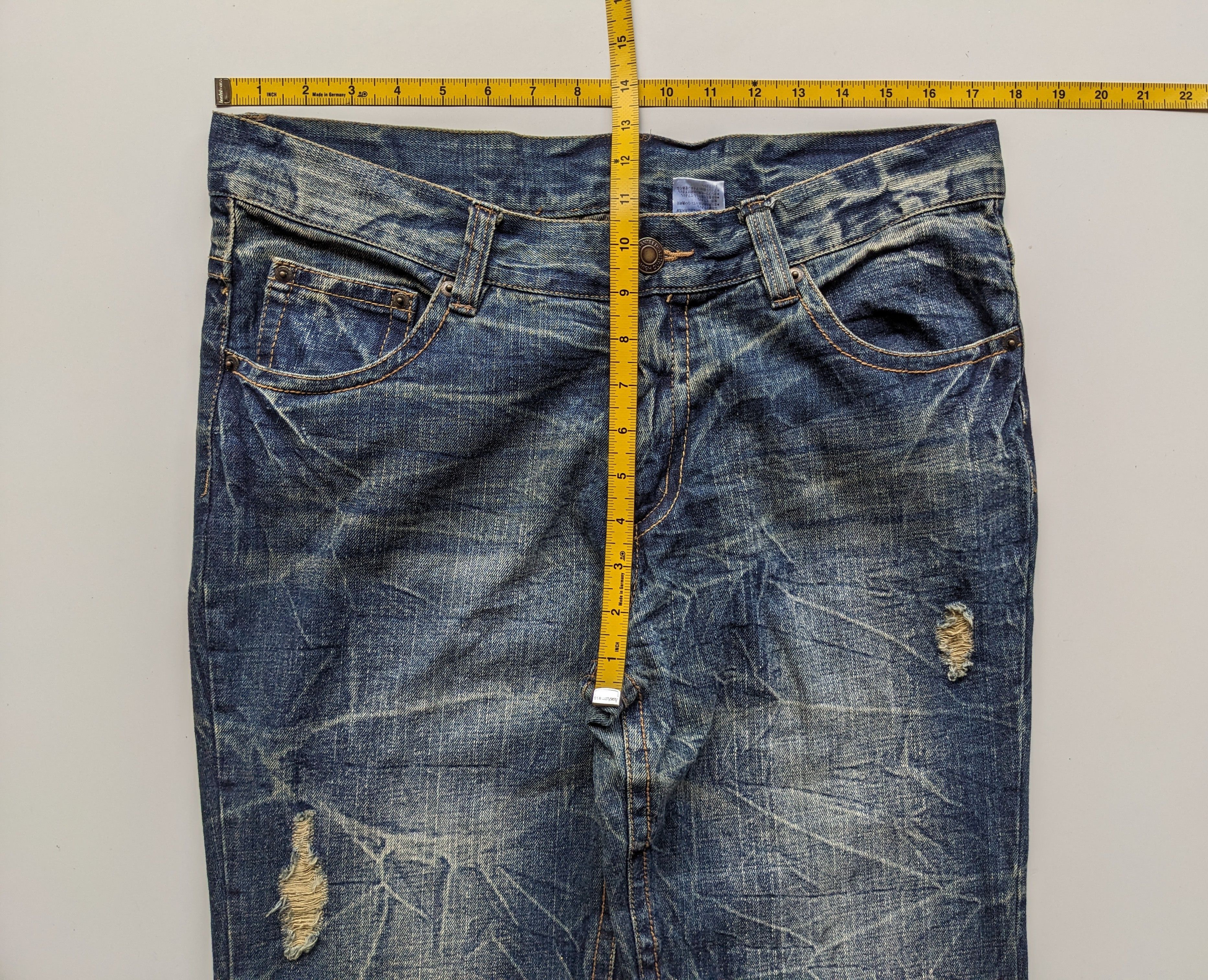 Japanese Brand × Jean × Le Grande Bleu (L.G.B.) Japanese brand wrinkle faded jeans Size US 35 - 7 Thumbnail