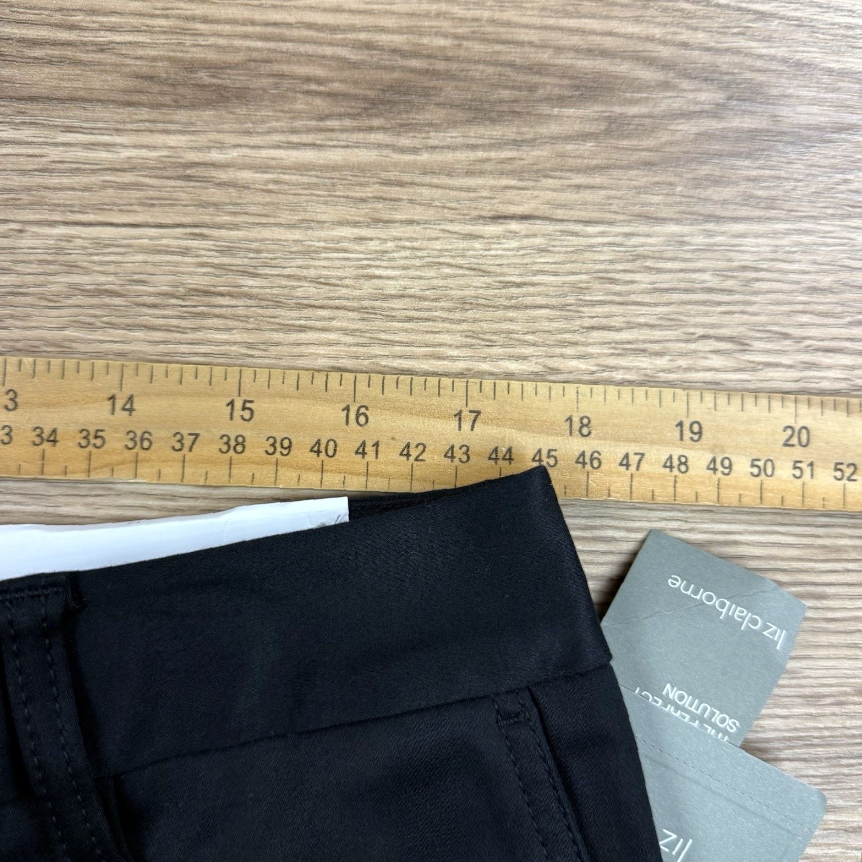 Liz Claiborne Liz Claiborne Pants Women 14 Black Dress Pants Wide-Leg Stretch Sloane Low Waist Regular Size 36" / US 14 / IT 50 - 4 Thumbnail