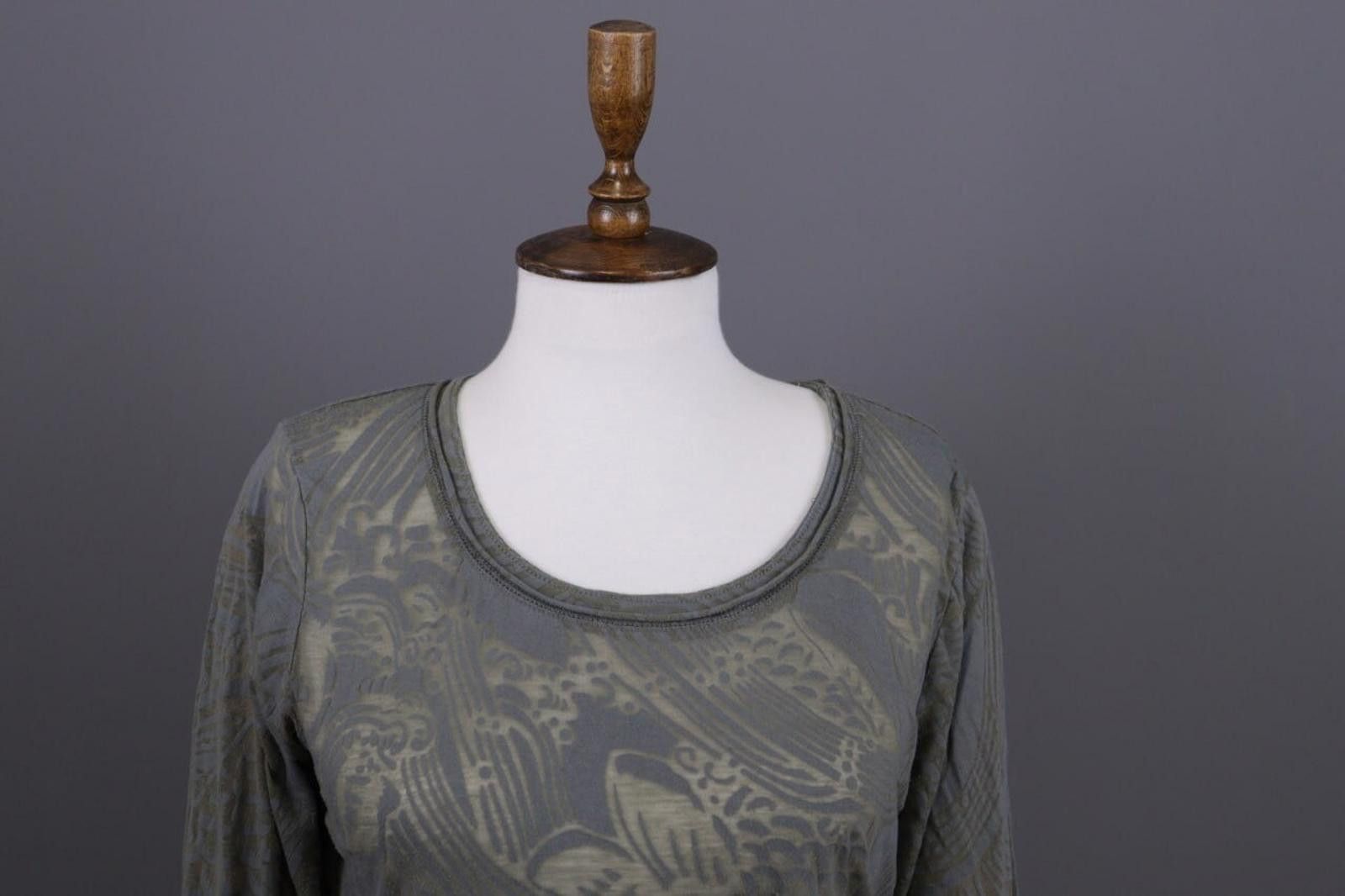 Rundholz Rundholz Gray Floral Mesh Knit Lagenlook Pullover Size L Size L / US 10 / IT 46 - 2 Thumbnail