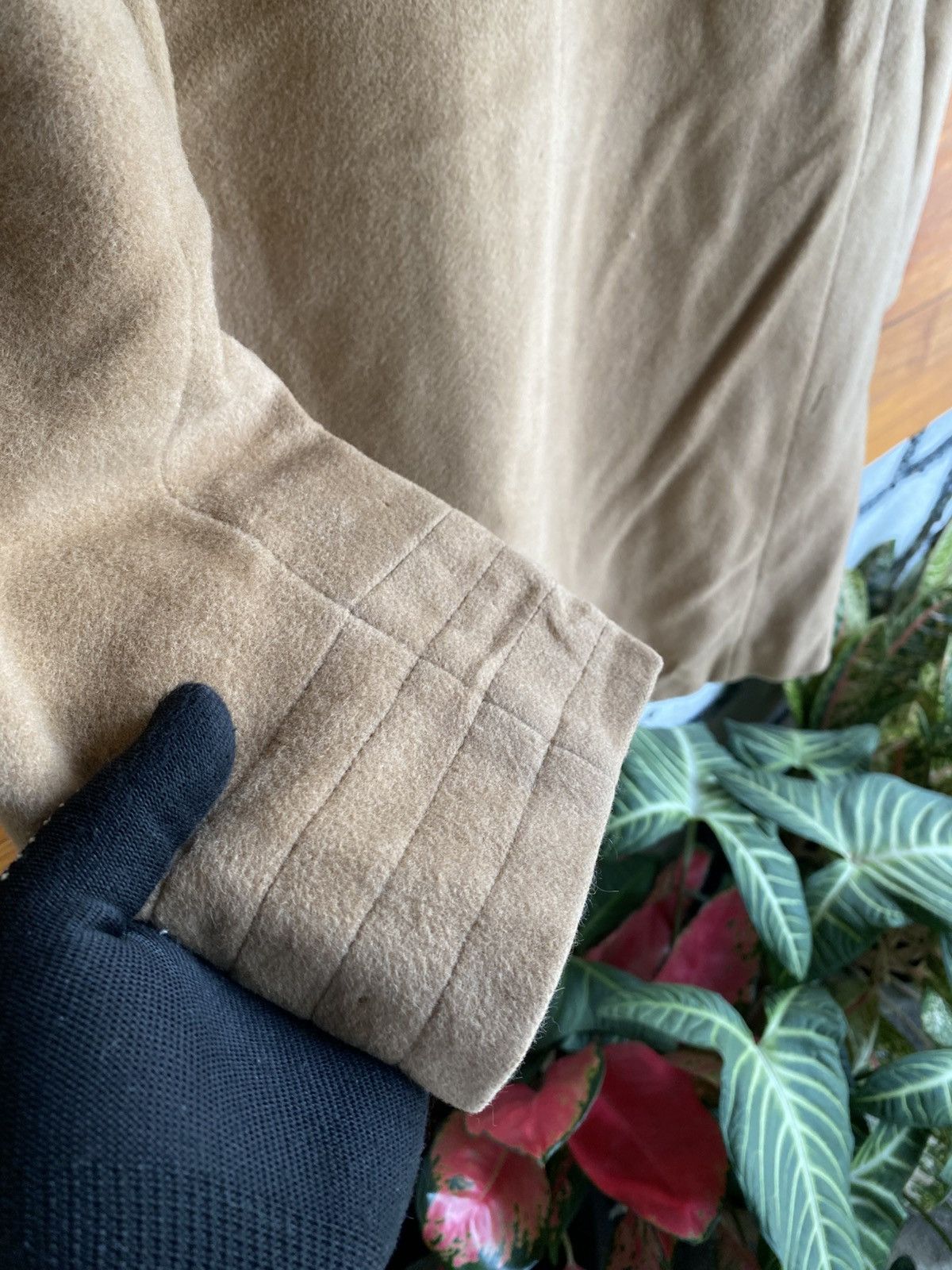 Vintage CAROLL Paris Beige Wool Blend Long Coat Classic French Size M / US 6-8 / IT 42-44 - 11 Thumbnail